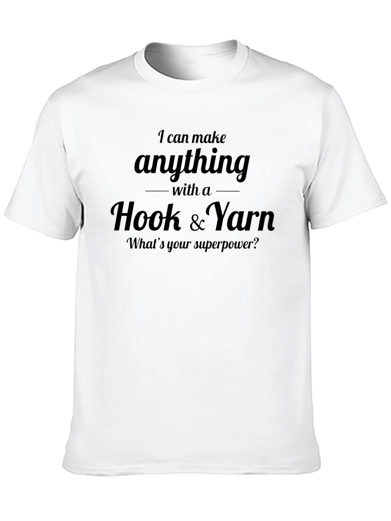 Hook & Yarn Superpower Black Graphic T-Shirt