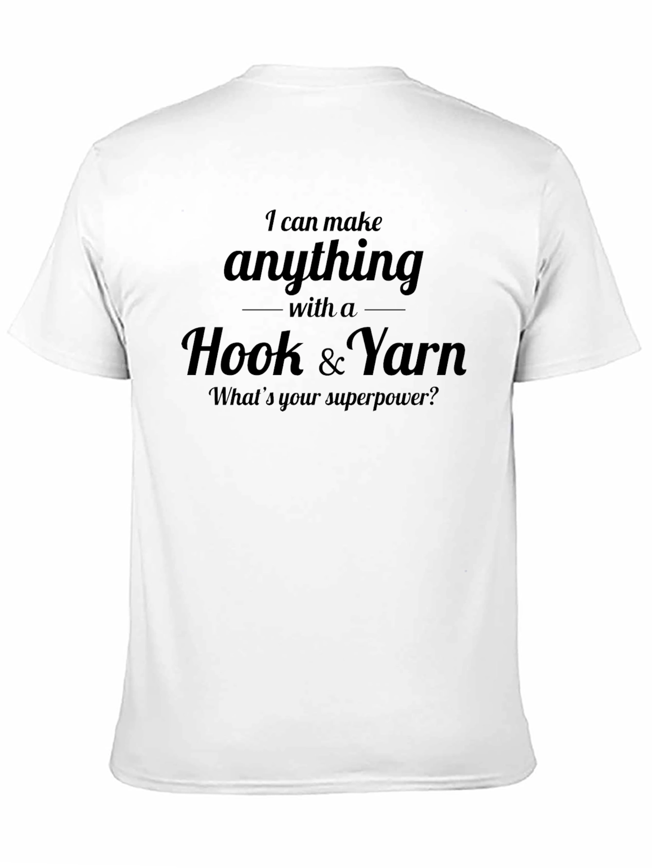 Hook & Yarn Superpower Black Graphic T-Shirt