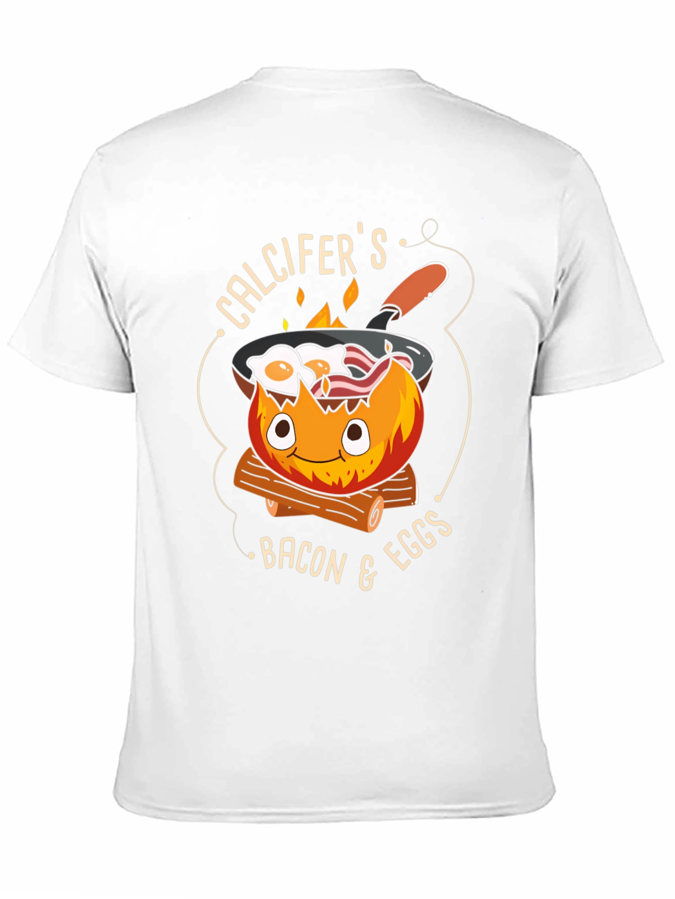 Calcifers Bacon & Eggs Black T-Shirt