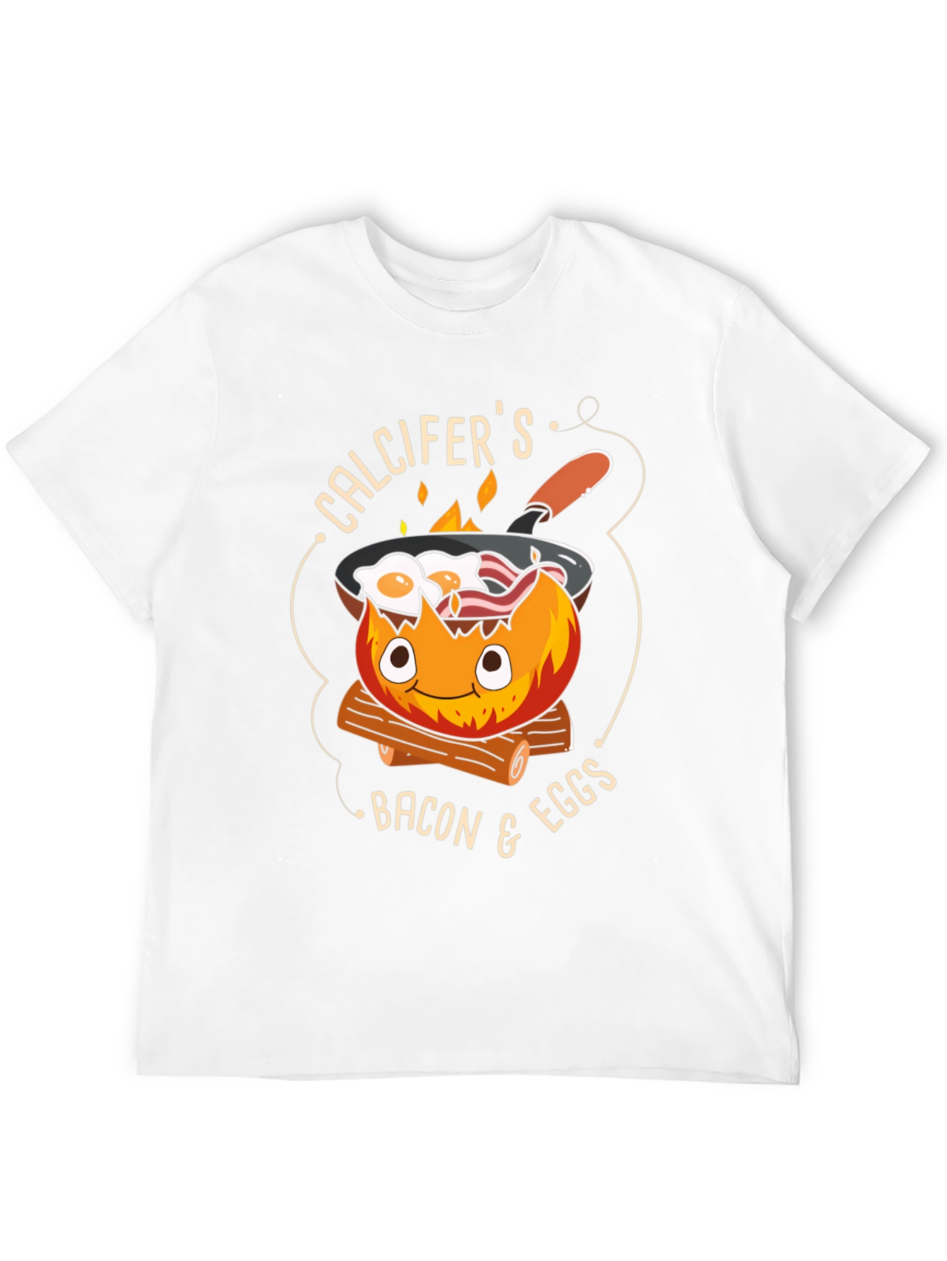 Calcifers Bacon & Eggs Black T-Shirt
