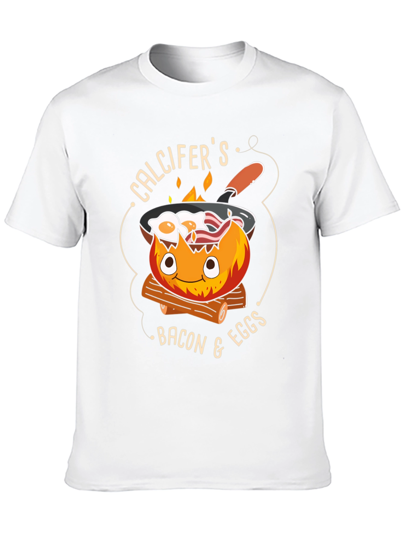 Calcifers Bacon & Eggs Black T-Shirt