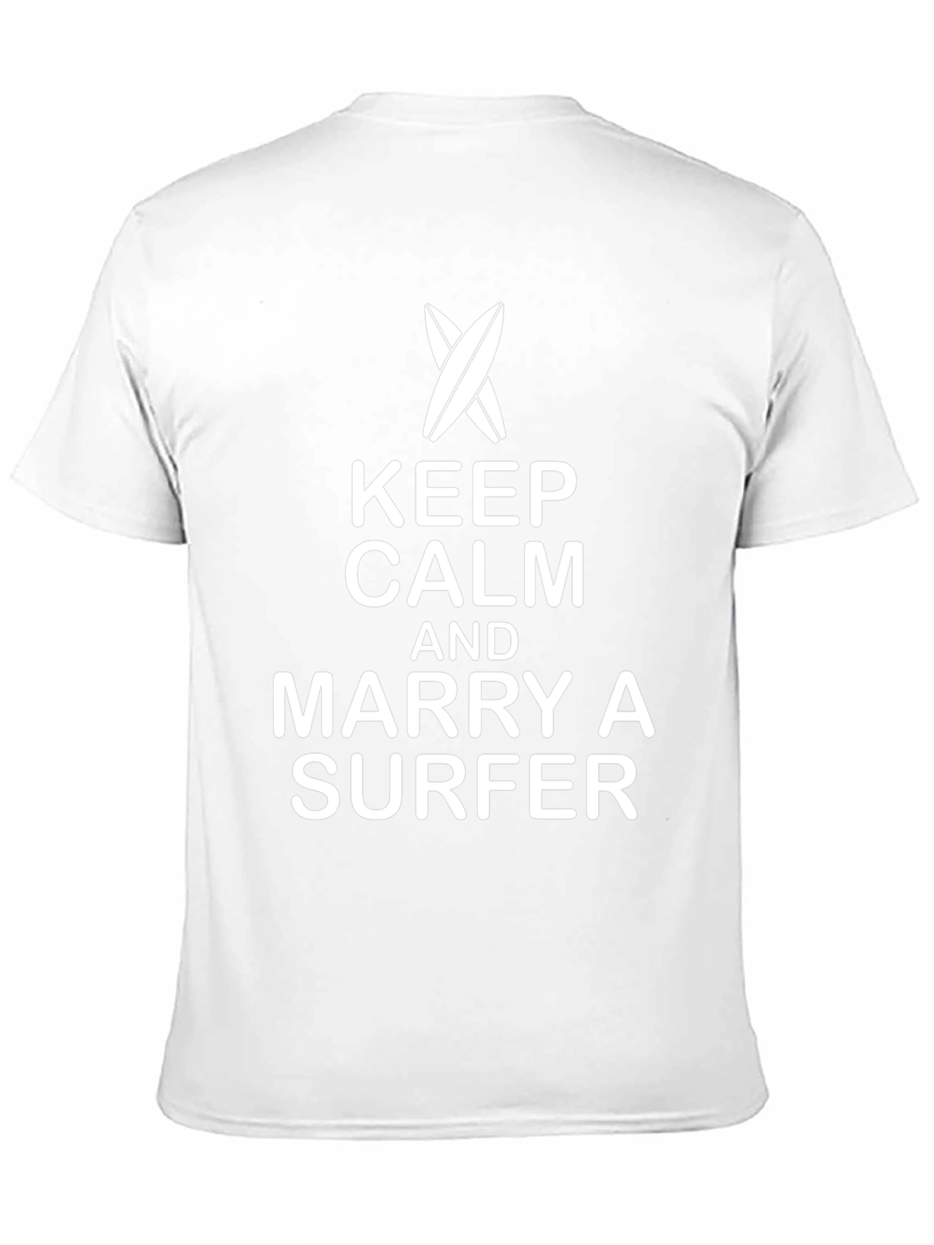 Keep Calm Marry a Surfer Black Graphic Tee