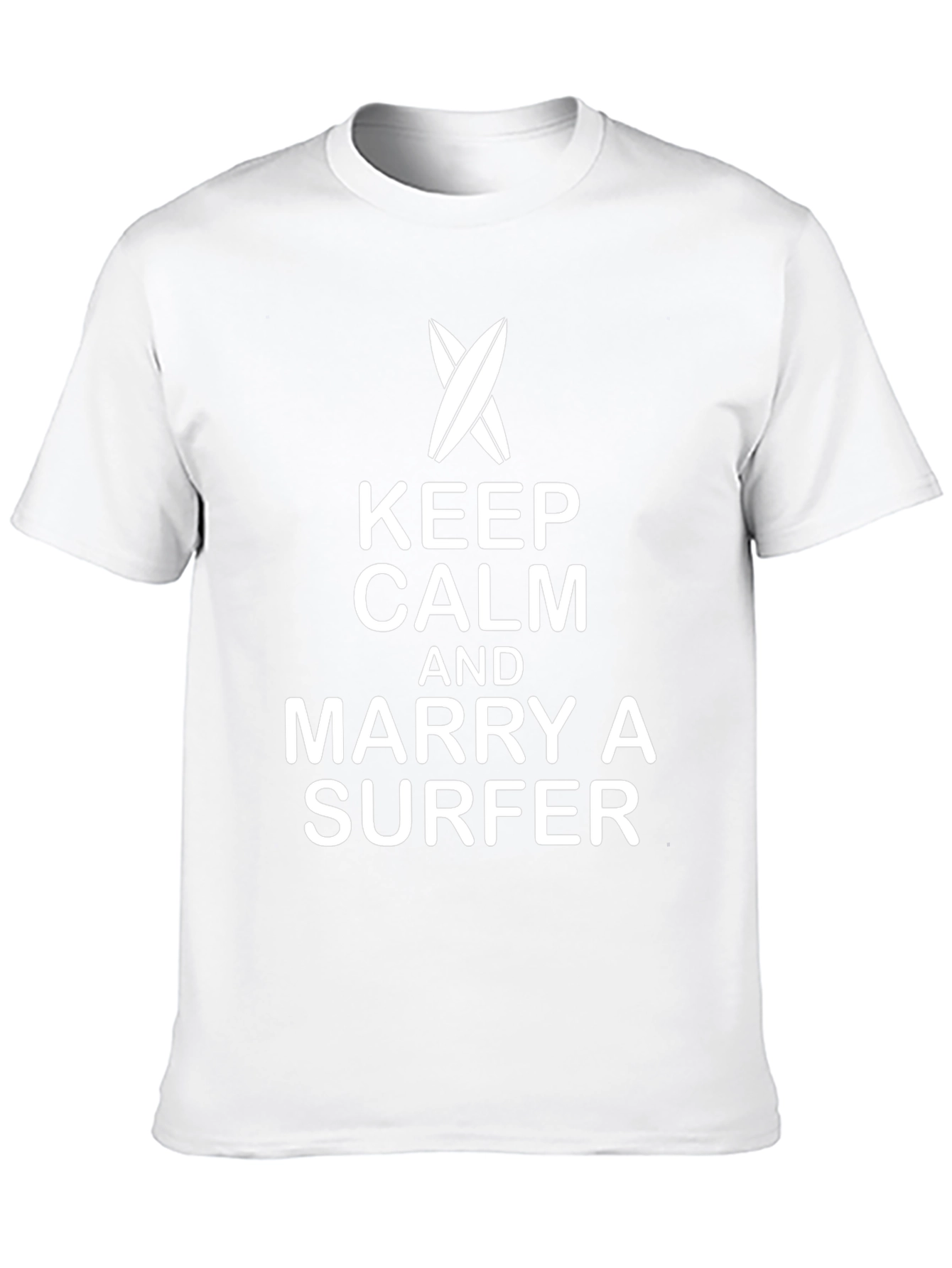 Keep Calm Marry a Surfer Black Graphic Tee