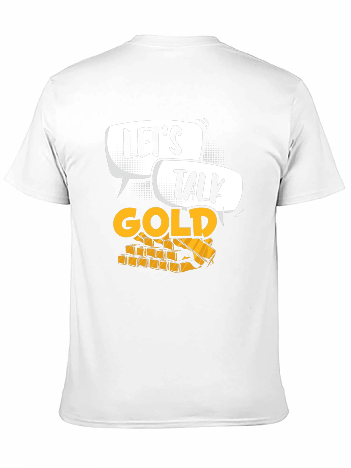 Lets Talk Gold Graphic Tee - Premium Black T-Shirt