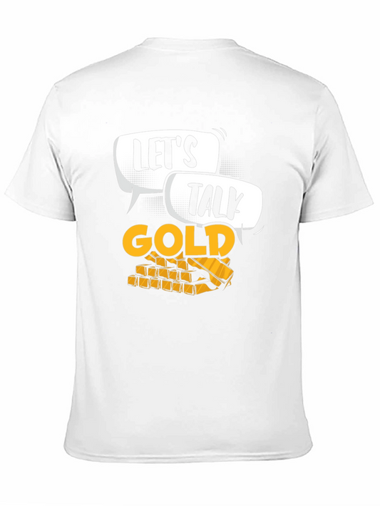 Lets Talk Gold Graphic Tee - Premium Black T-Shirt