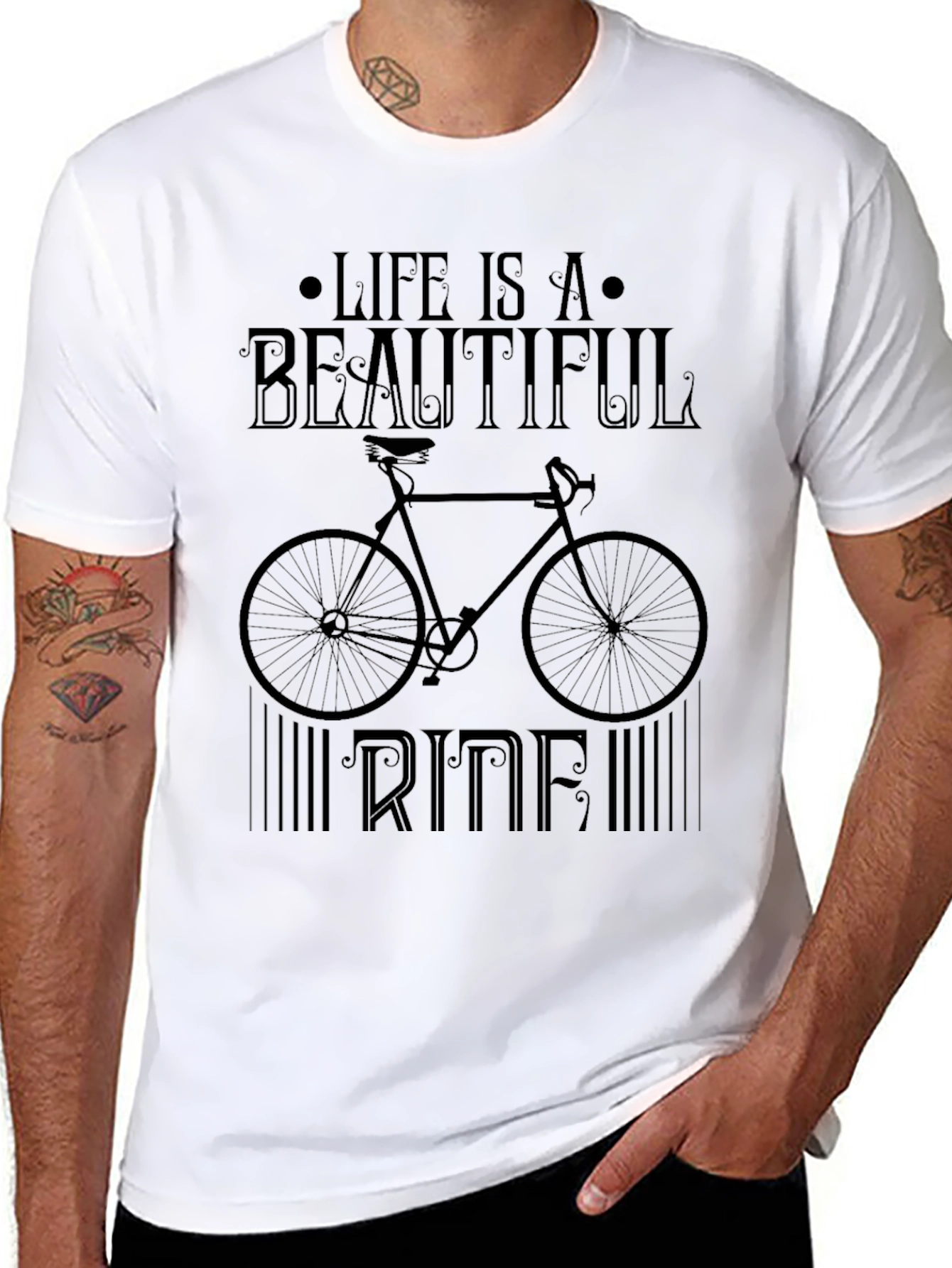 Life is a Beautiful Ride Graphic Tee - Black