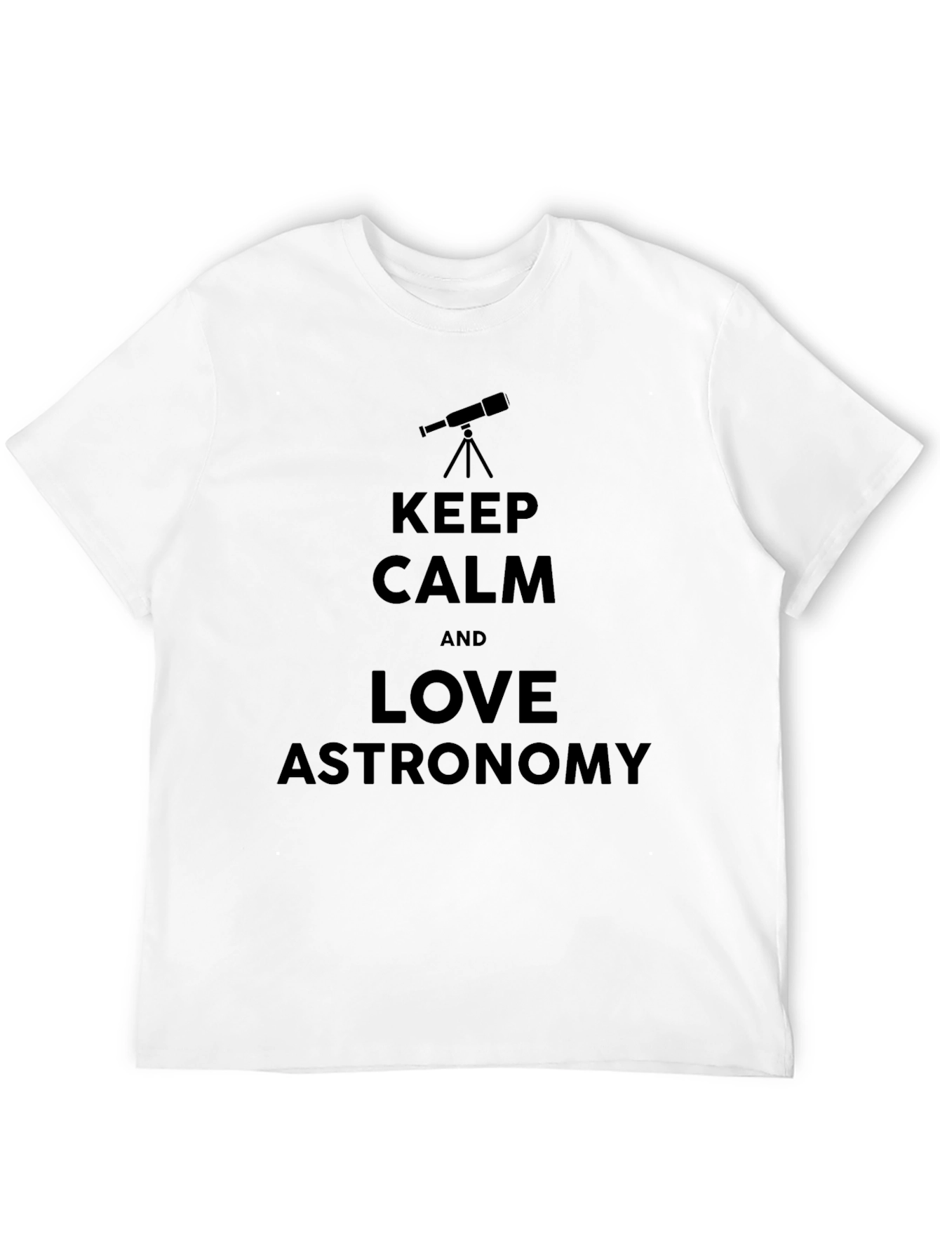 Keep Calm & Love Astronomy T-Shirt - Black
