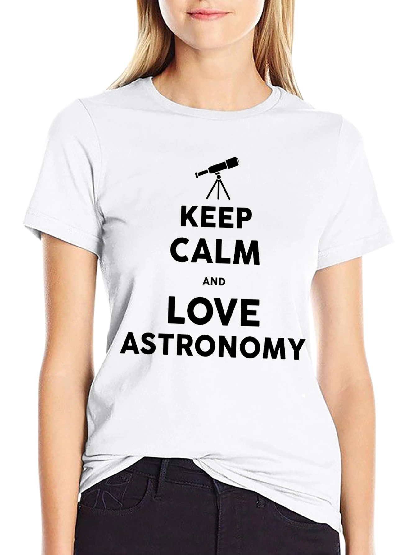 Keep Calm & Love Astronomy T-Shirt - Black