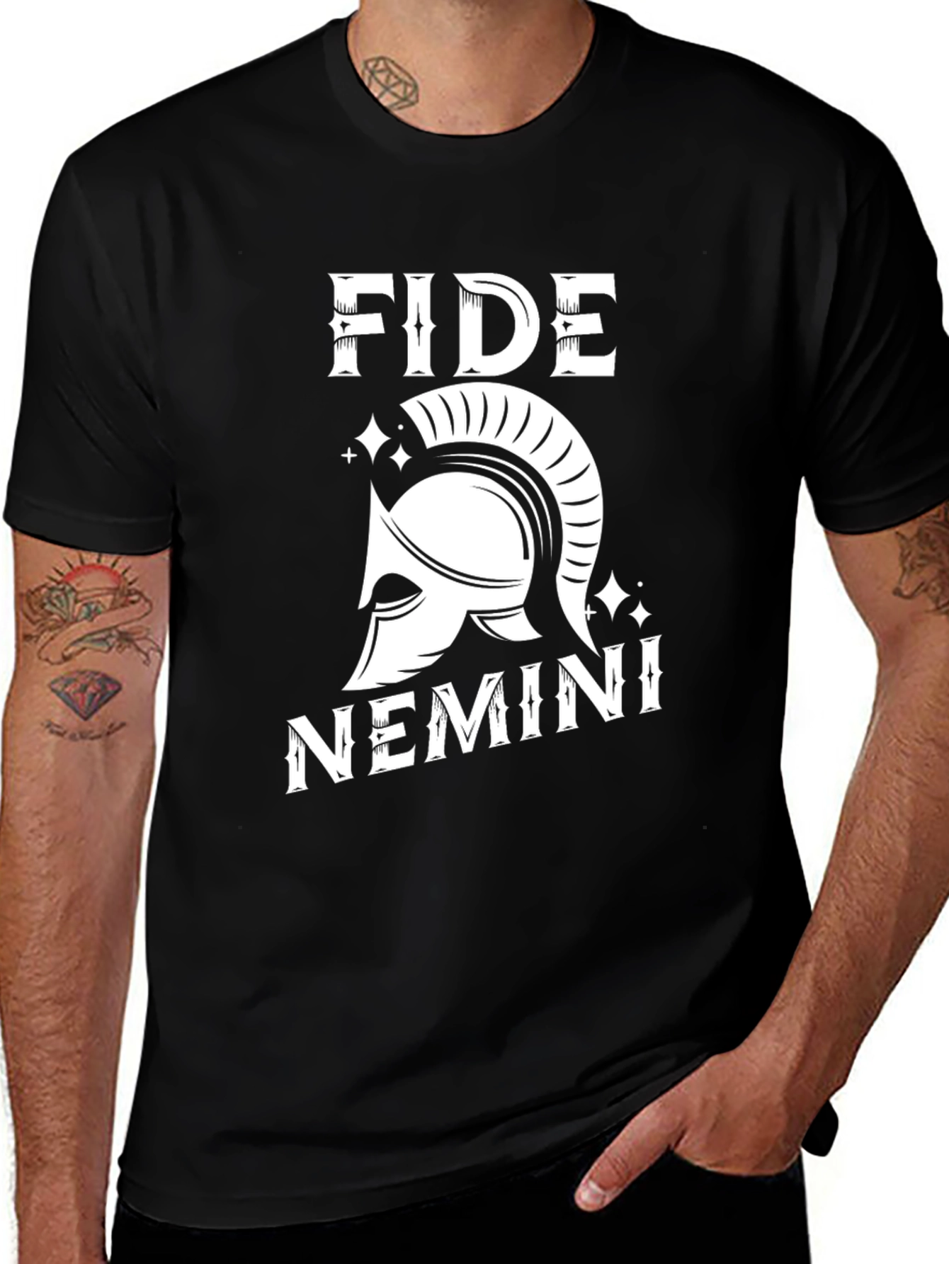 FIDE NEMINI Graphic T-Shirt - Black