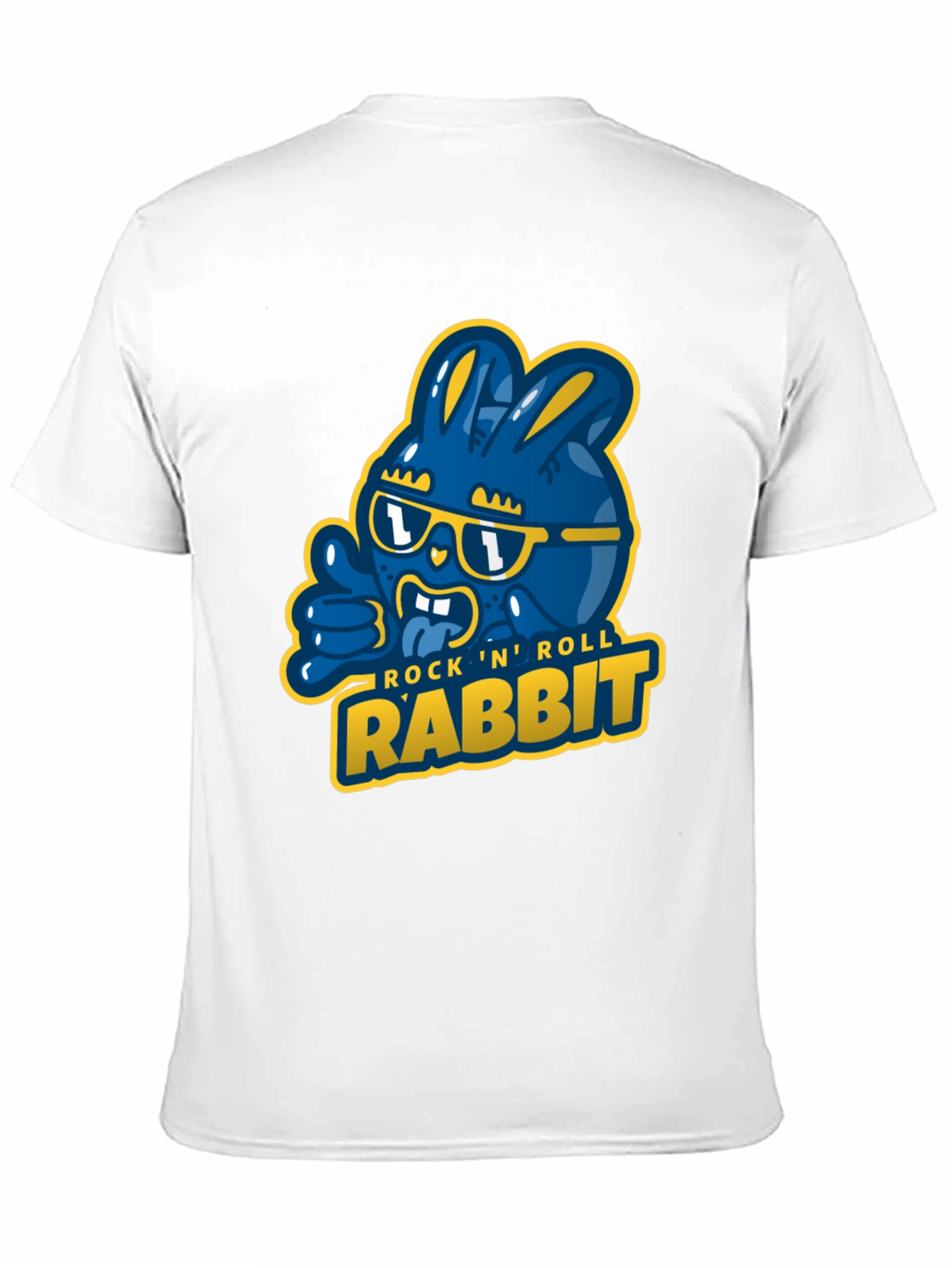 Rock N Roll Rabbit Black Graphic T-Shirt
