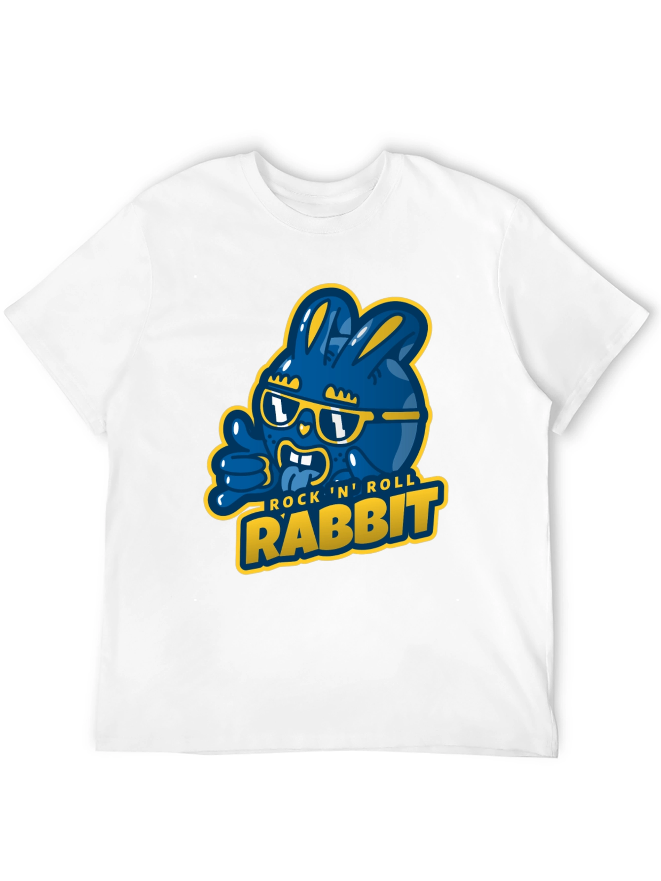 Rock N Roll Rabbit Black Graphic T-Shirt