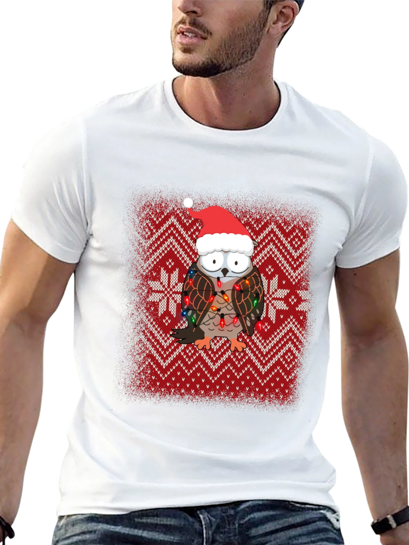 Festive Owl Christmas T-Shirt
