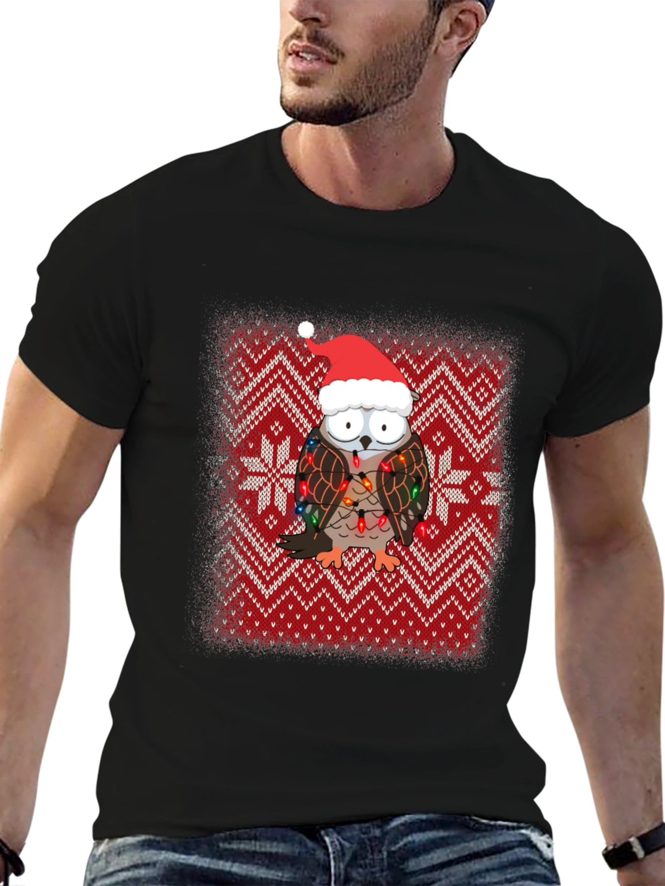 Festive Owl Christmas T-Shirt