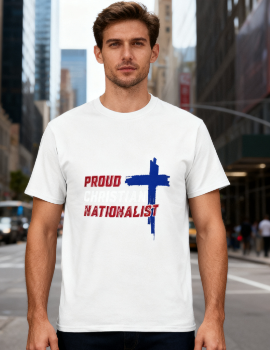 Proud Christian Nationalist Cross Graphic T-Shirt - Unisex Faith & Patriotism Inspired Tee for Men & Women