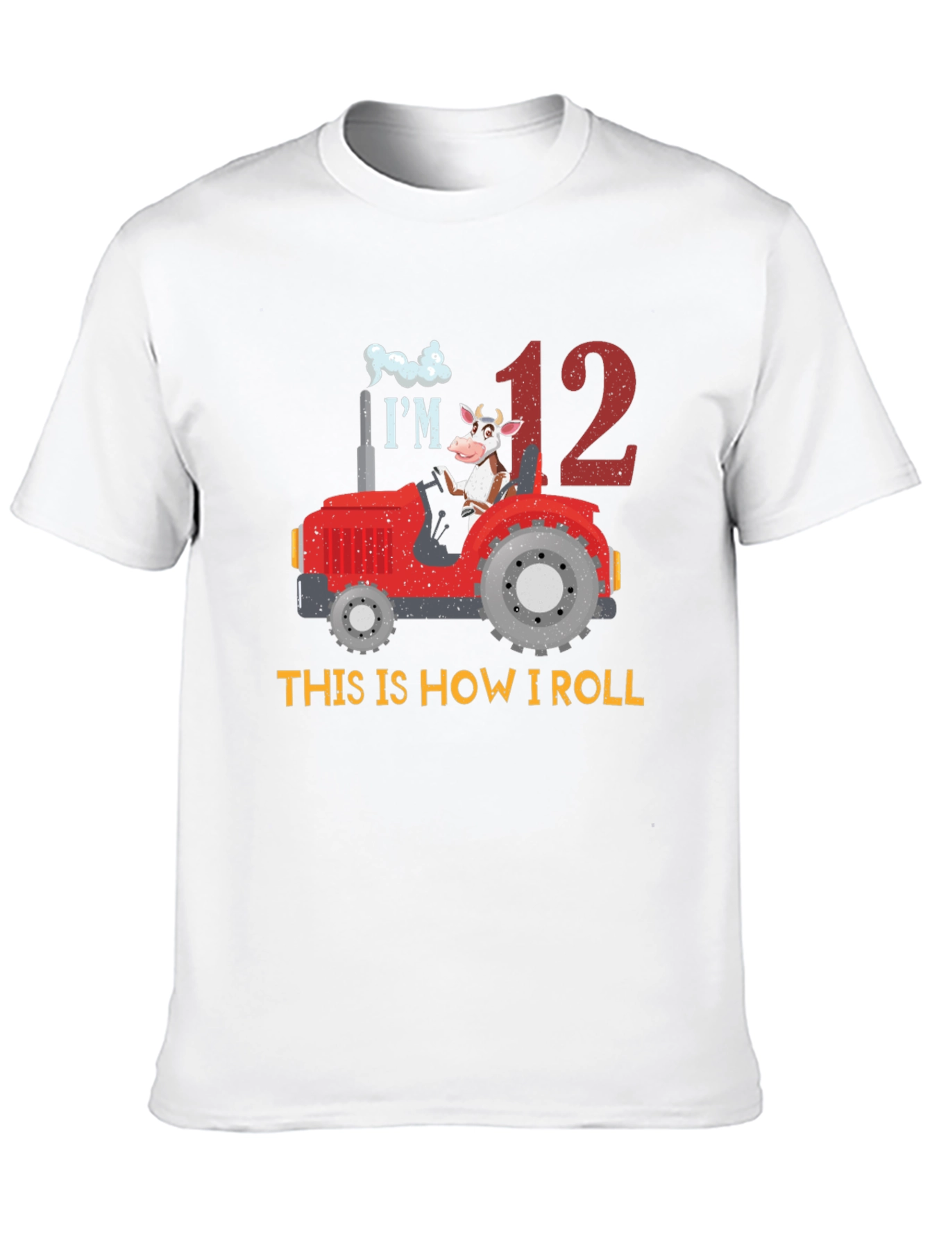 12th Birthday Tractor Cow T-Shirt