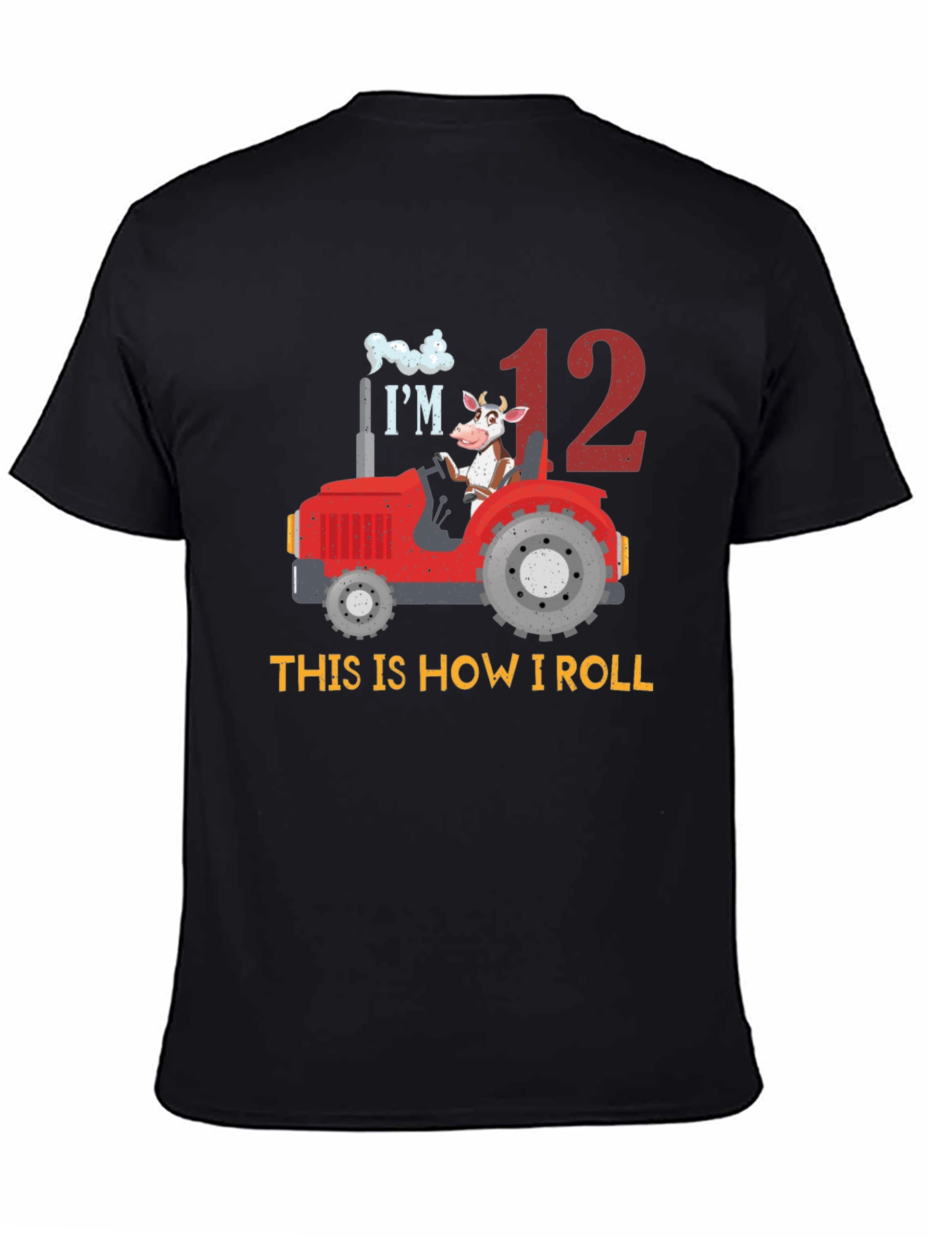 12th Birthday Tractor Cow T-Shirt