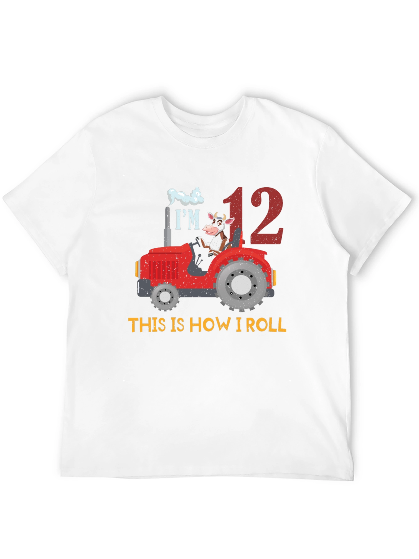 12th Birthday Tractor Cow T-Shirt