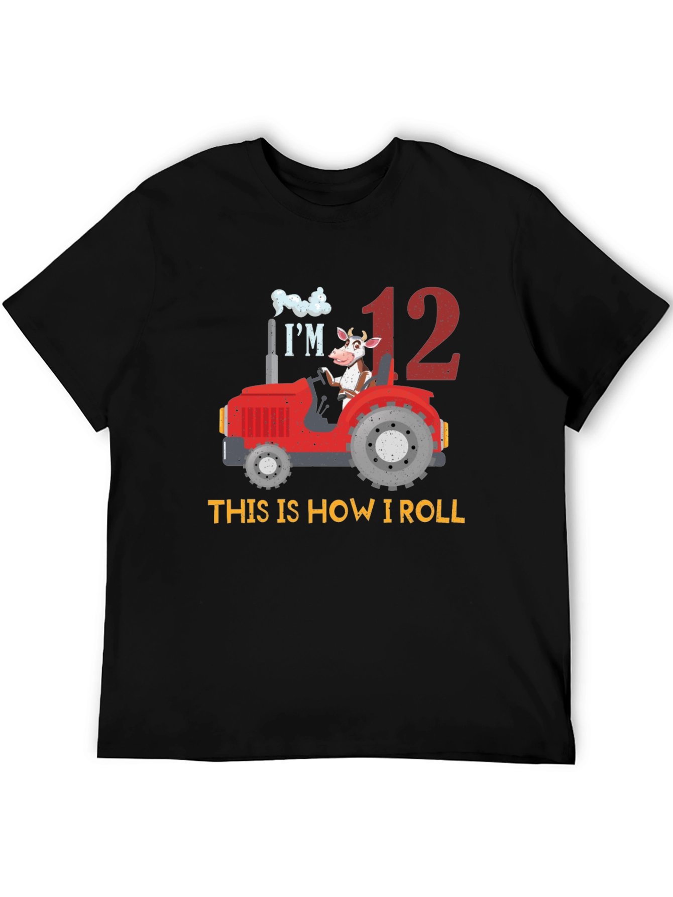 12th Birthday Tractor Cow T-Shirt