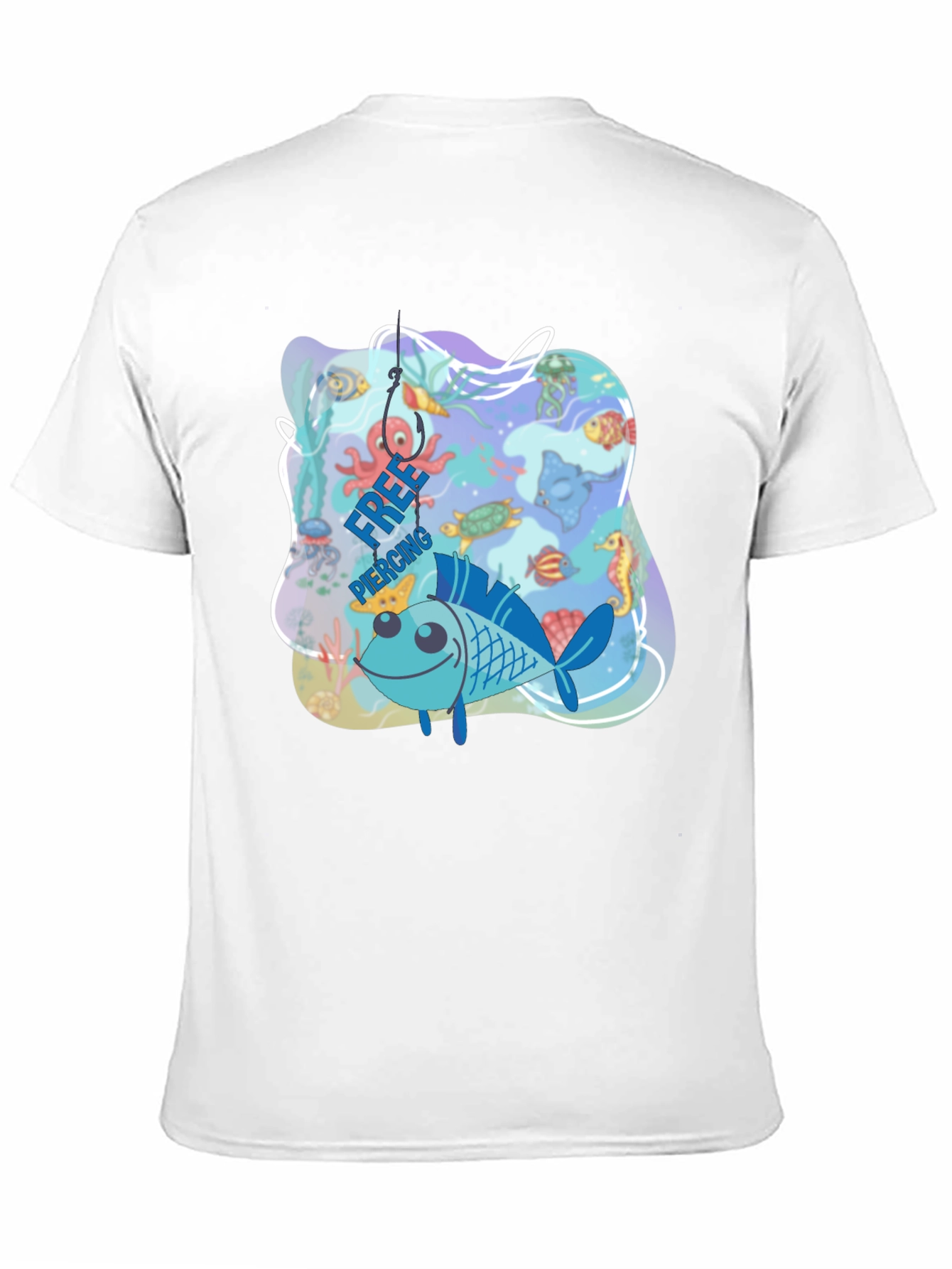 Funny Fish Hook Piercing T-Shirt