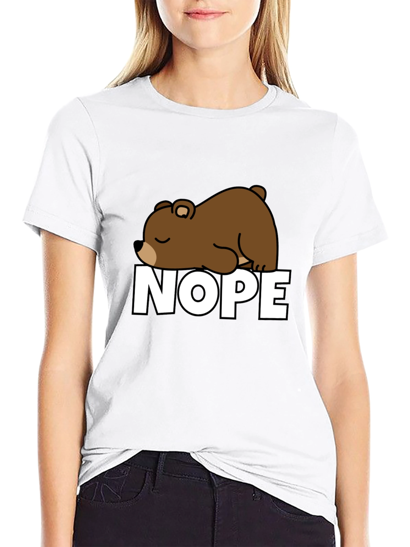 Nope Bear T-Shirt - Lazy Days Apparel