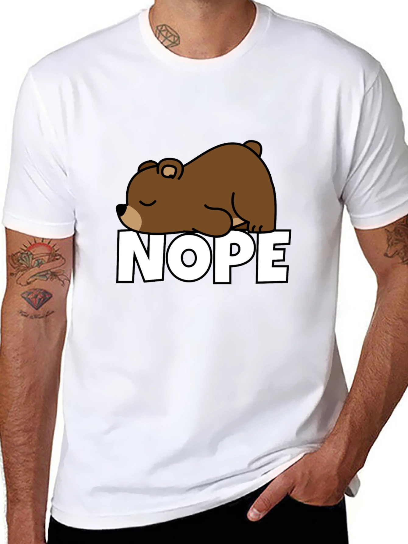 Nope Bear T-Shirt - Lazy Days Apparel