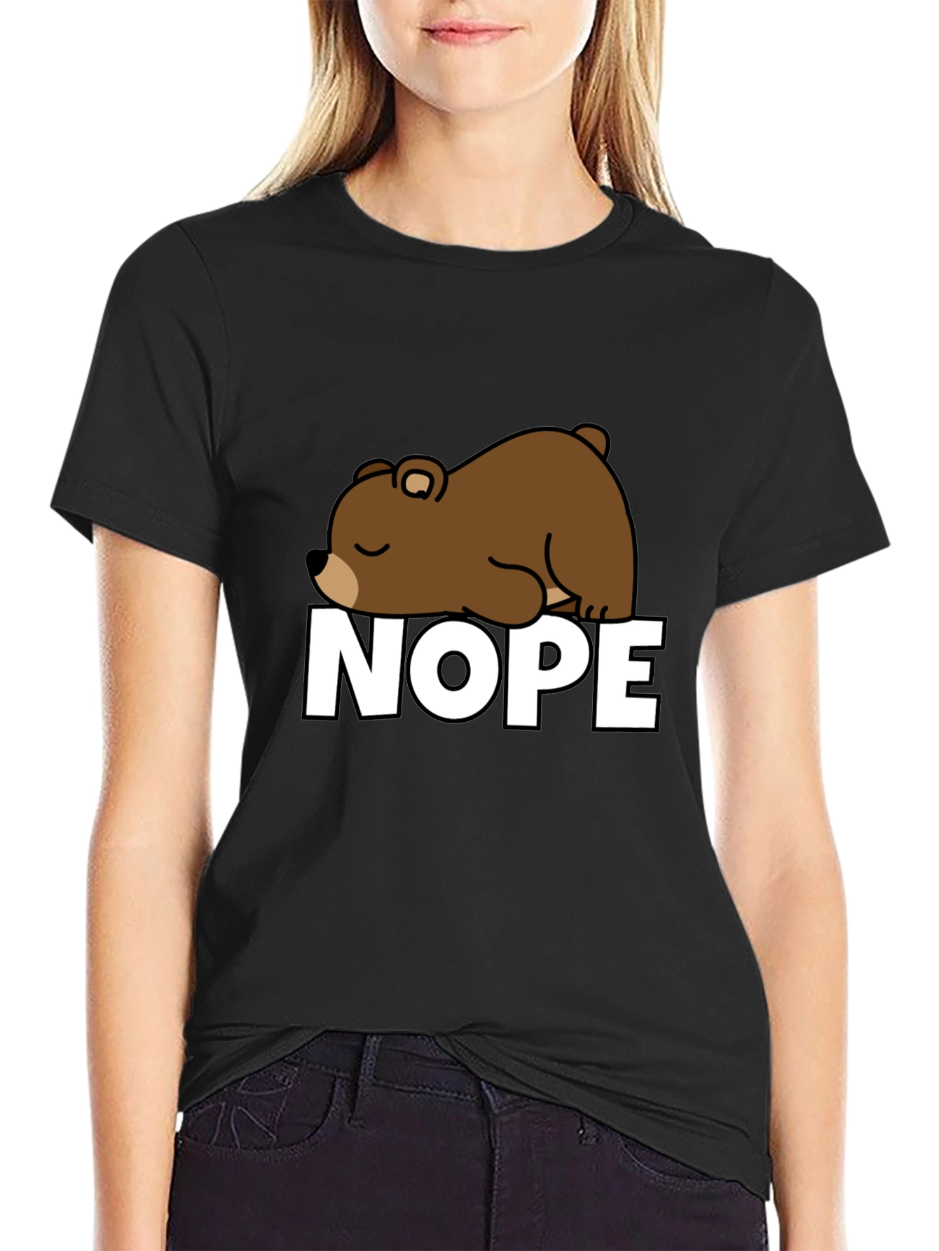 Nope Bear T-Shirt - Lazy Days Apparel
