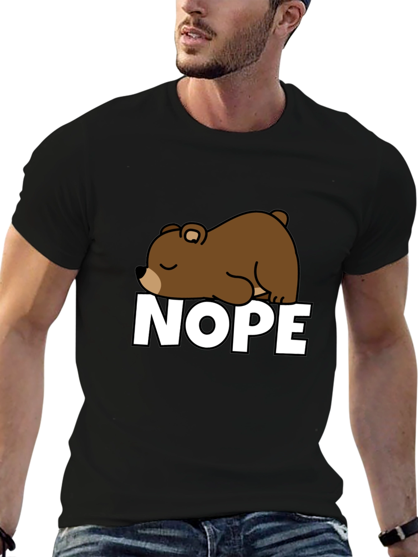 Nope Bear T-Shirt - Lazy Days Apparel