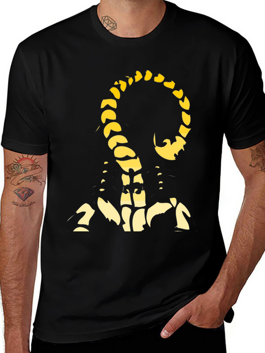 Scorpion Graphic Tee - Bold Black Cotton T-Shirt