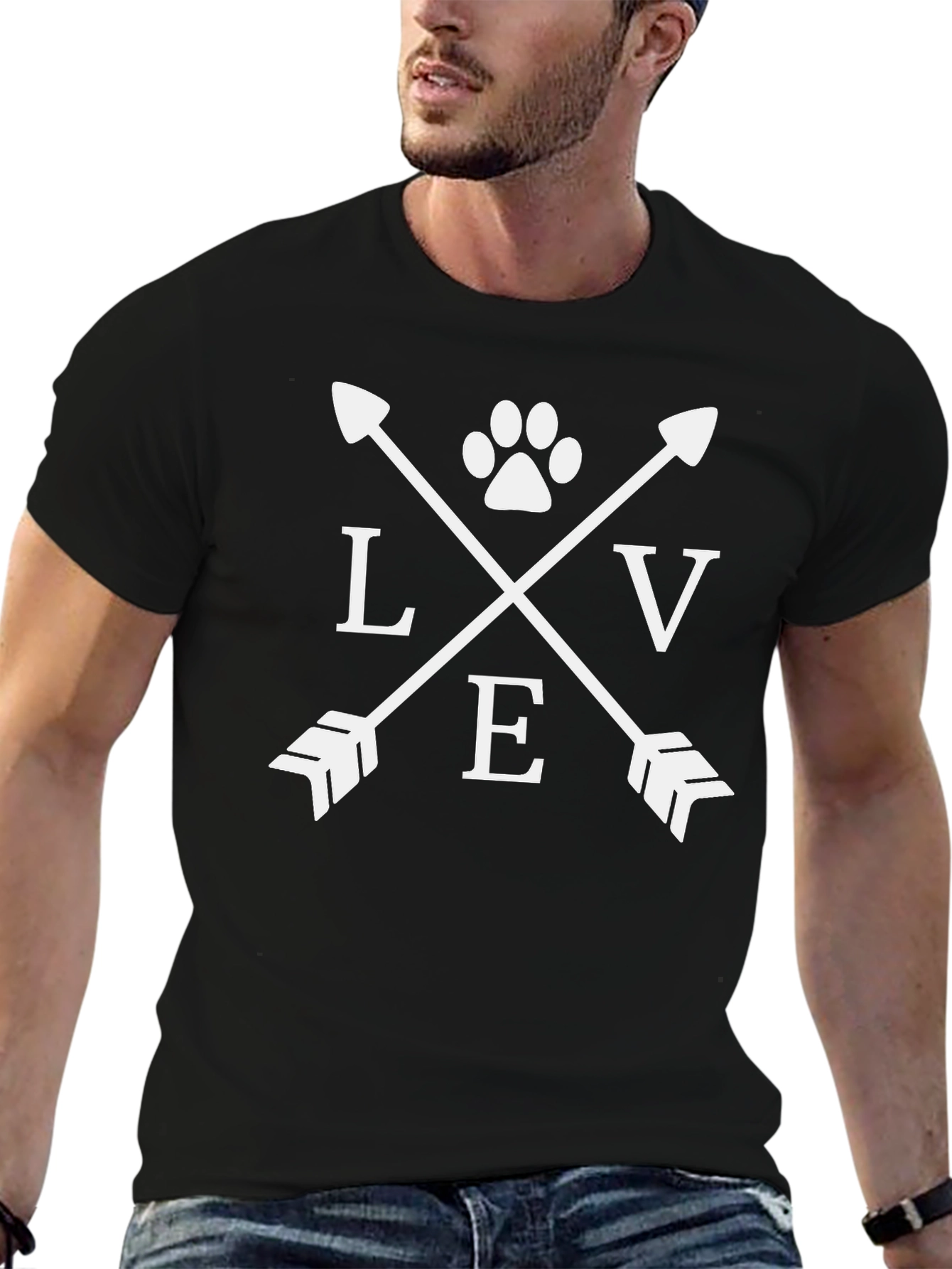 Love Paw Print Arrow T-Shirt
