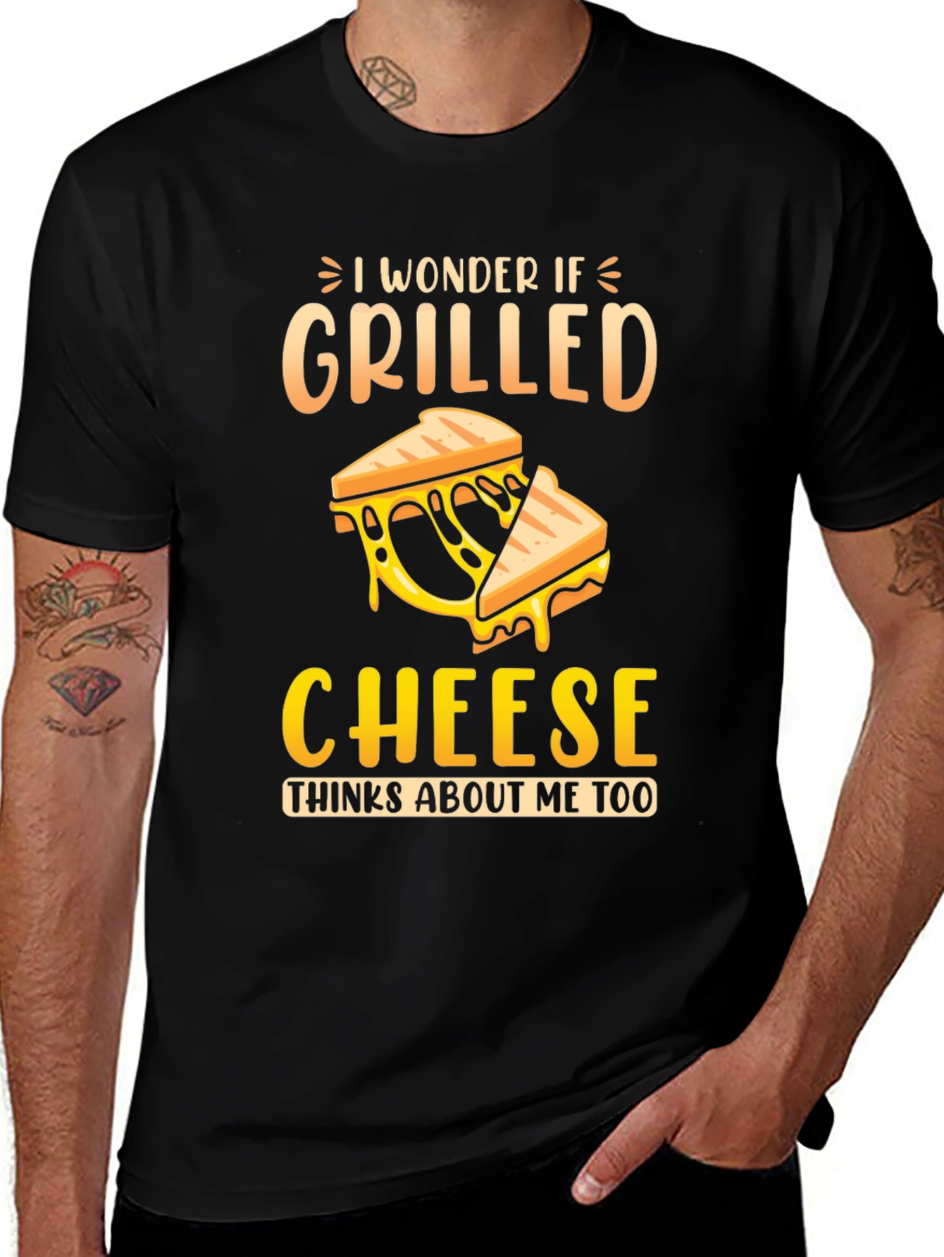 Grilled Cheese Graphic Tee - Funny Foodie Shirt