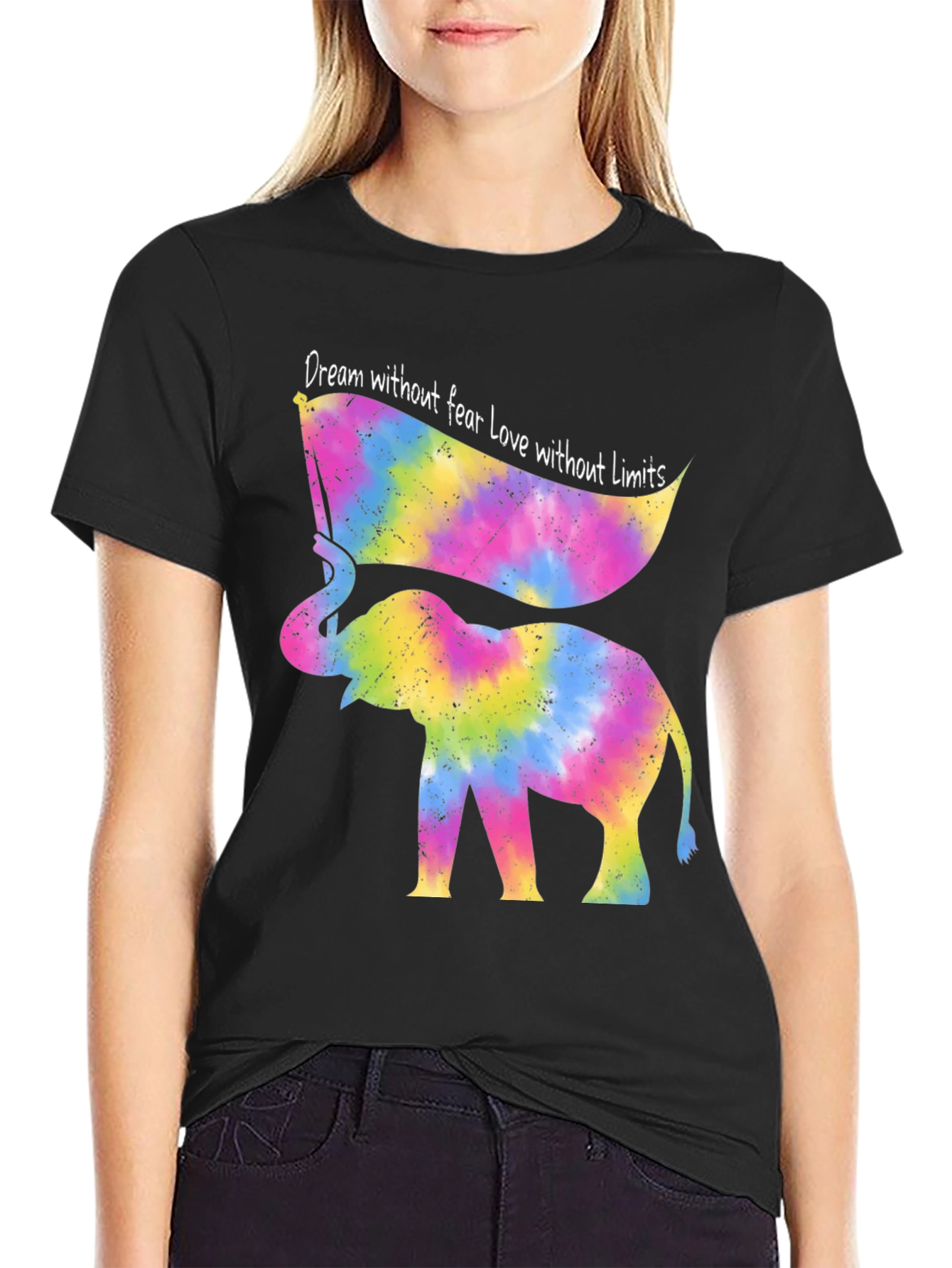 Tie Dye Elephant T-Shirt - Dream Without Fear