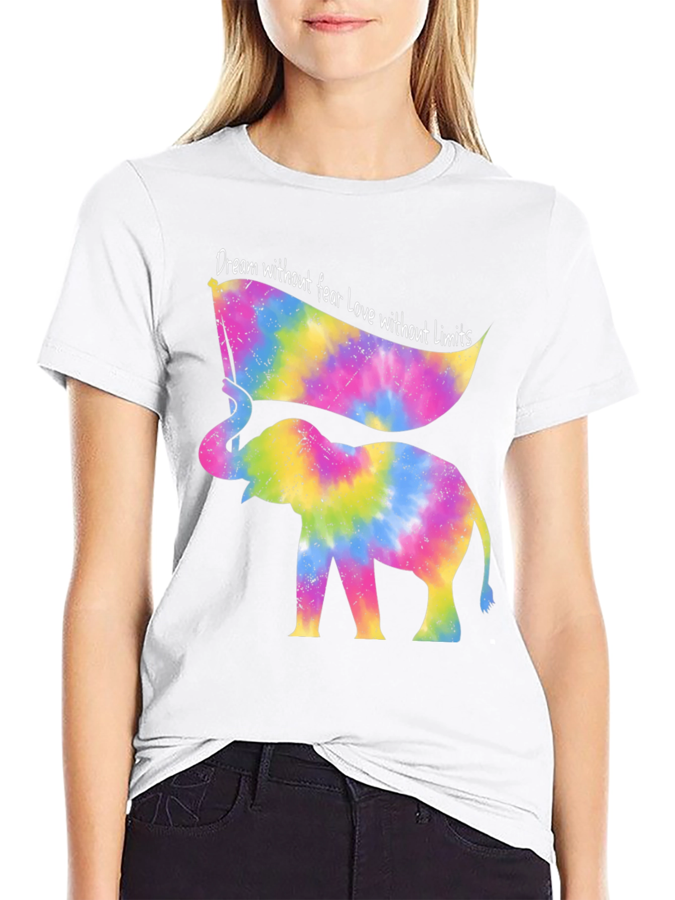 Tie Dye Elephant T-Shirt - Dream Without Fear