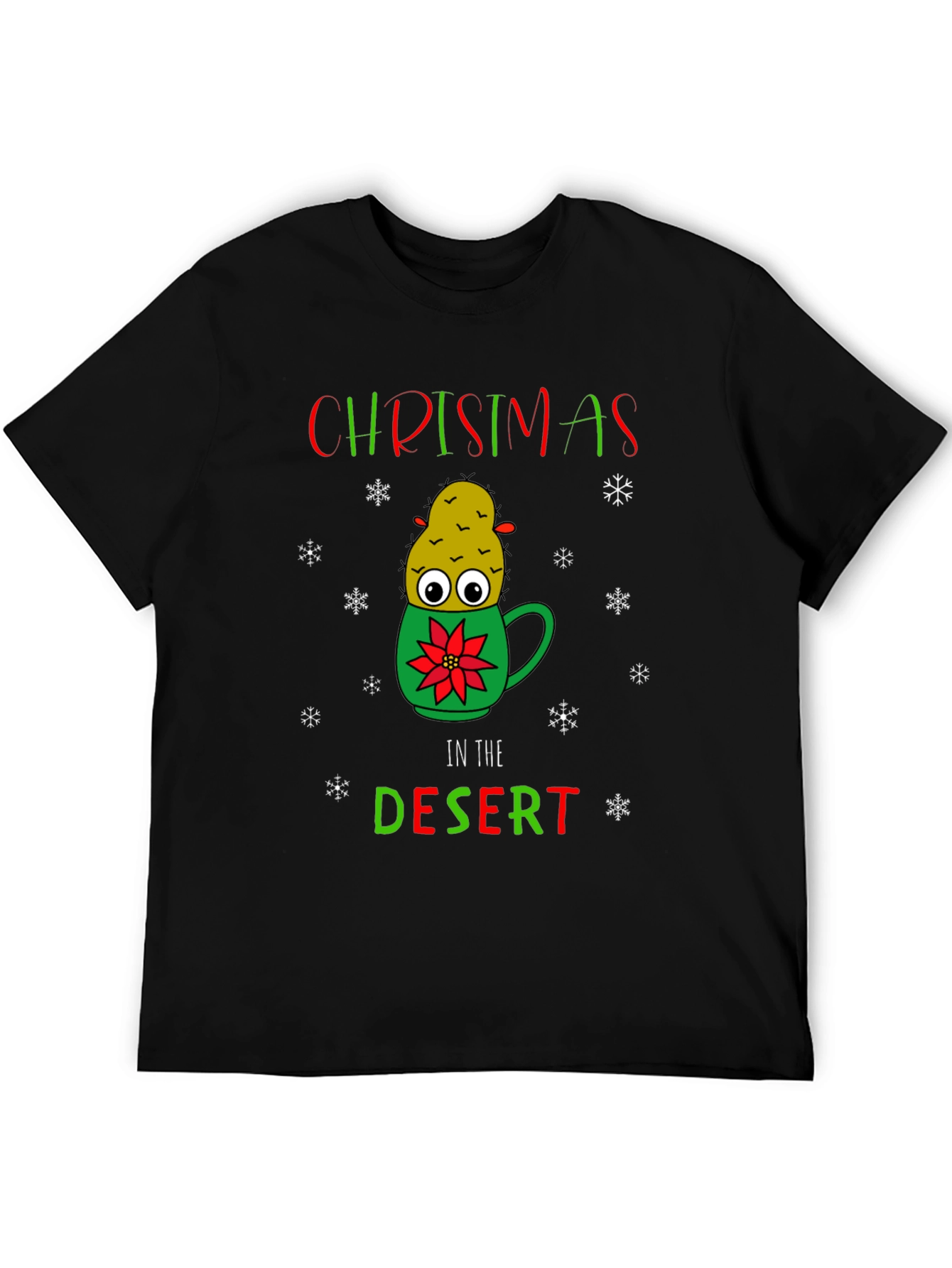 Christmas Cactus In Desert T-Shirt