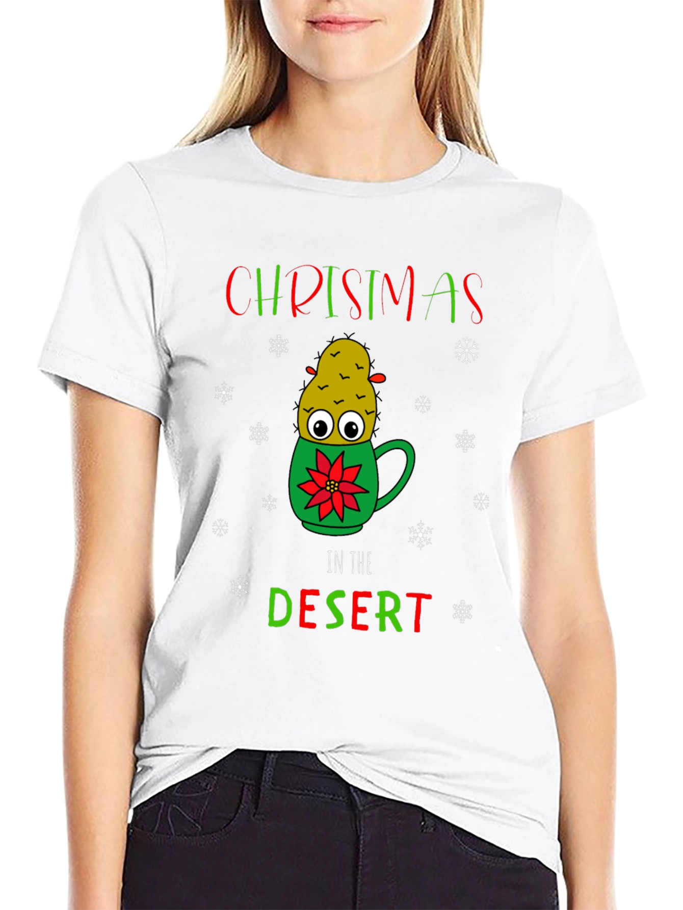 Christmas Cactus In Desert T-Shirt