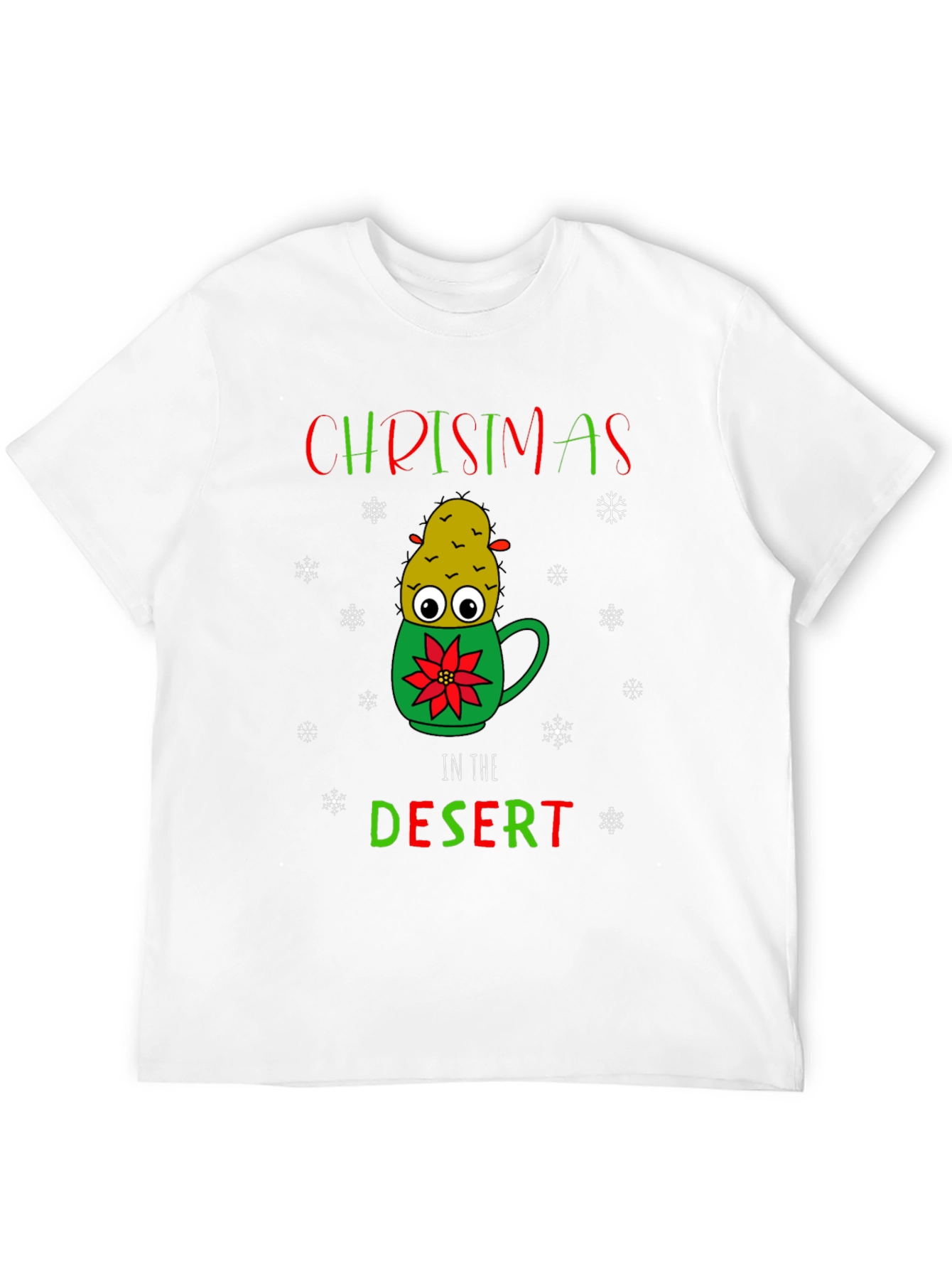 Christmas Cactus In Desert T-Shirt
