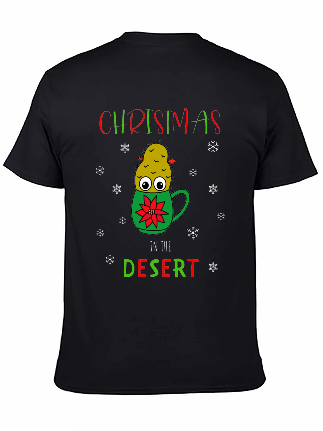 Christmas Cactus In Desert T-Shirt