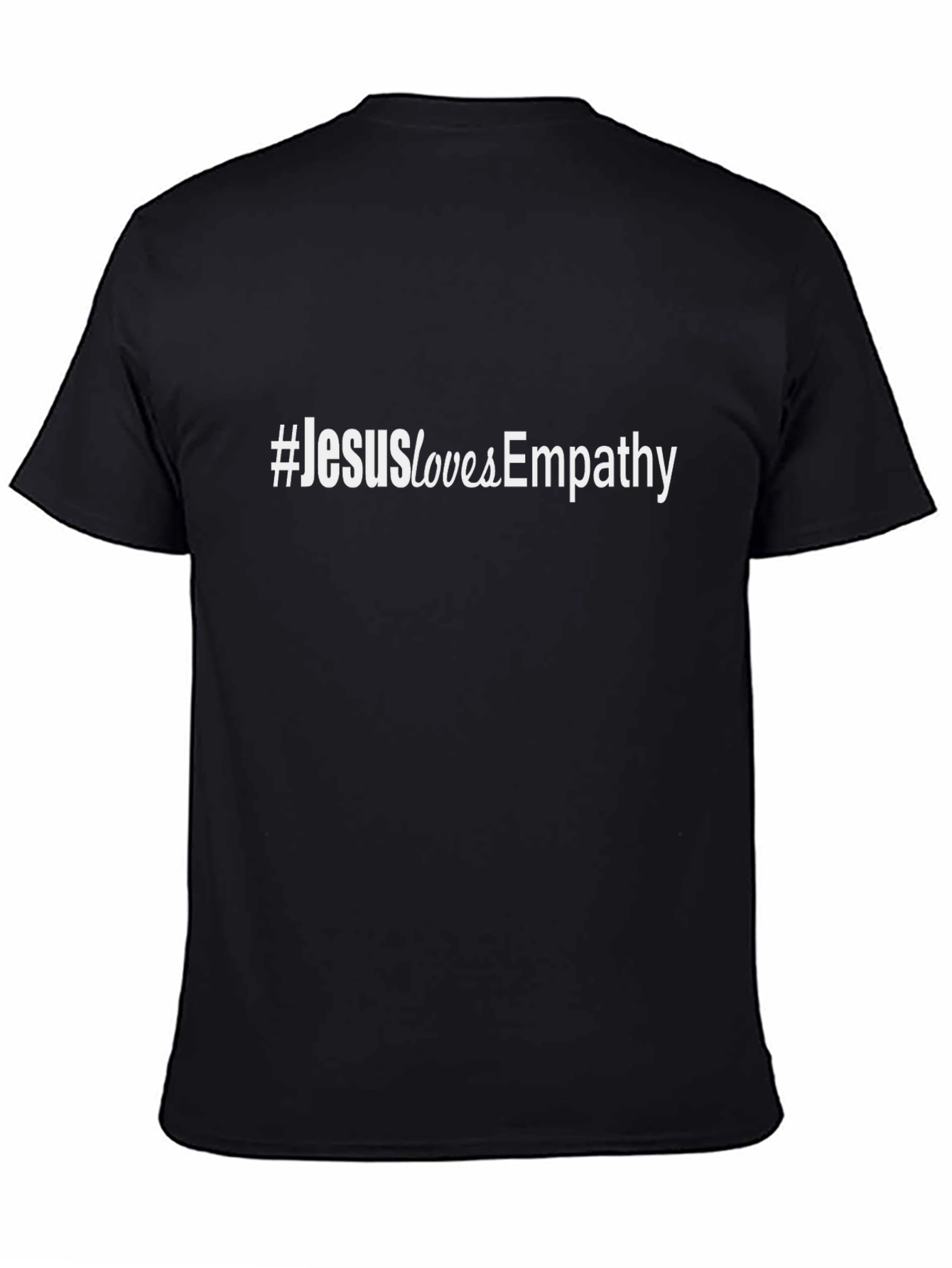 #JesusLovesEmpathy Black Cotton Casual T-Shirt