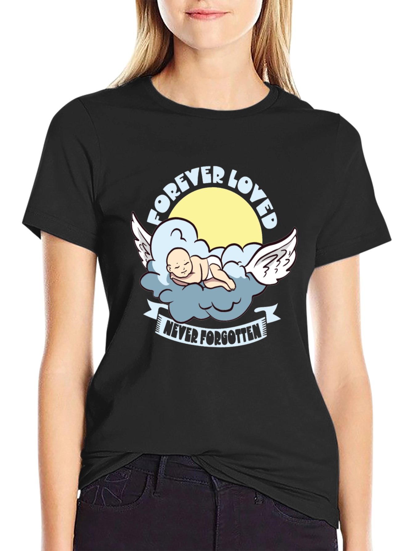 Forever Loved Baby Angel Graphic Tee