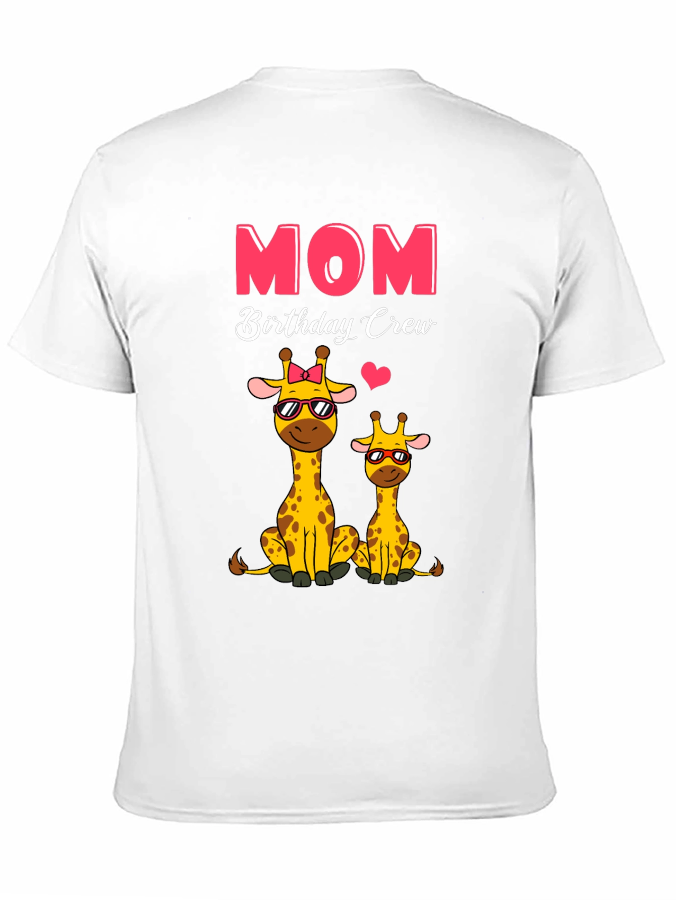 Mom Birthday Crew Giraffe Graphic T-Shirt