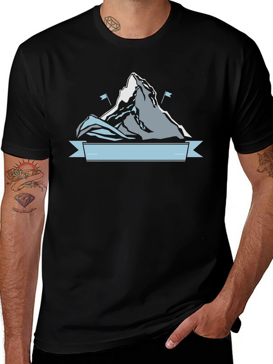Mountain Graphic Mens Black T-Shirt
