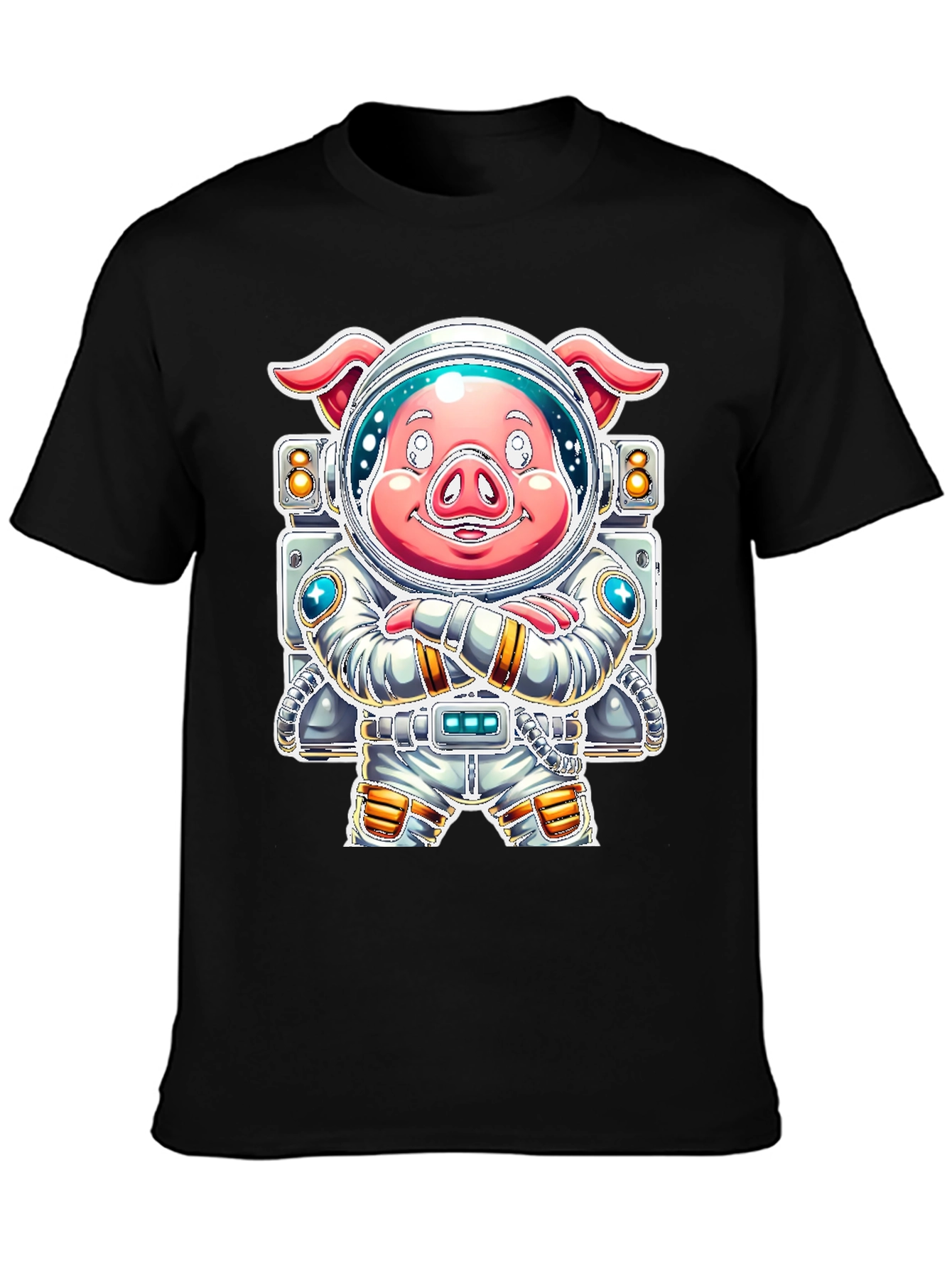 Astronaut Pig Graphic Tee - Space Adventure!