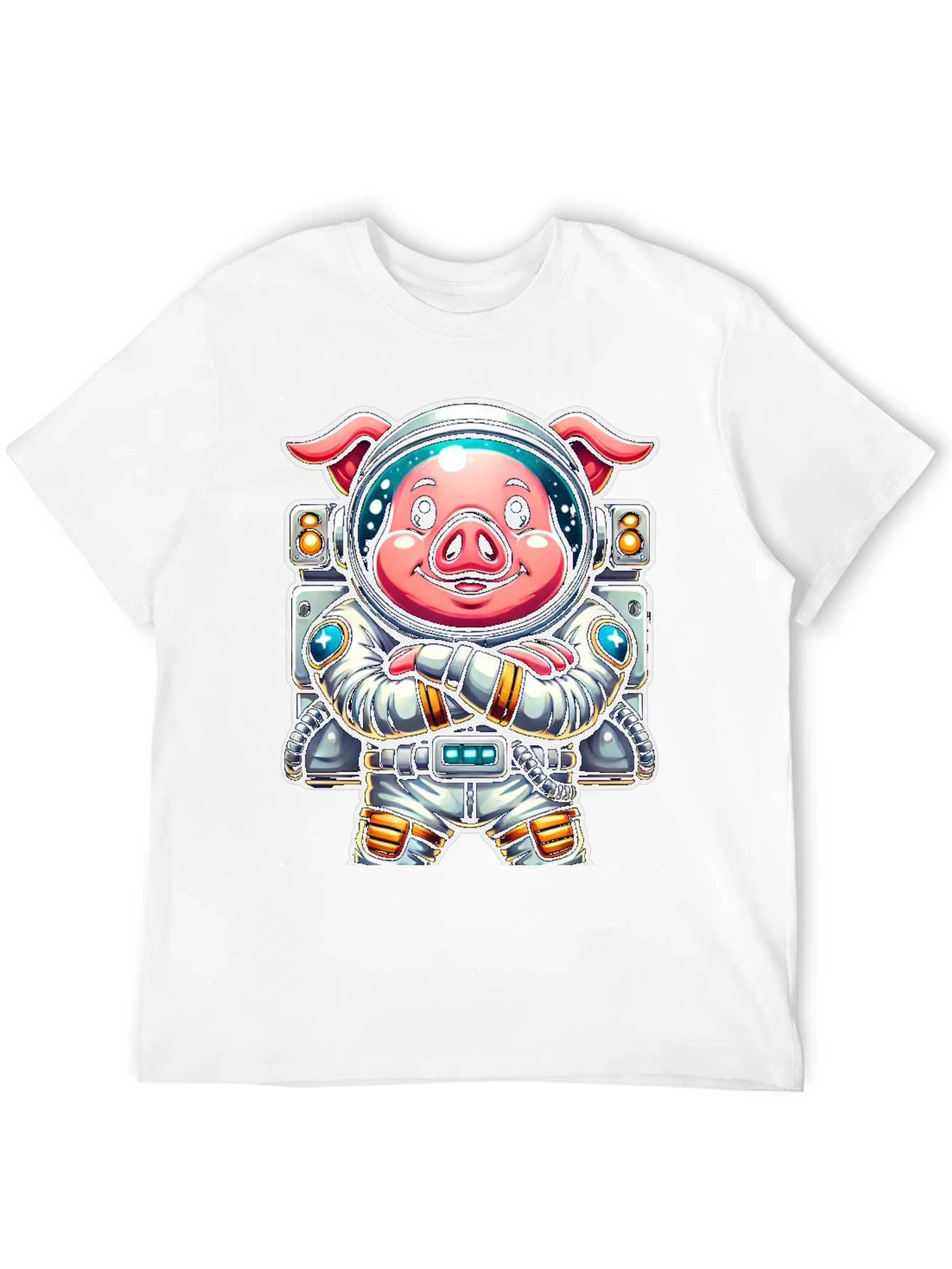 Astronaut Pig Graphic Tee - Space Adventure!