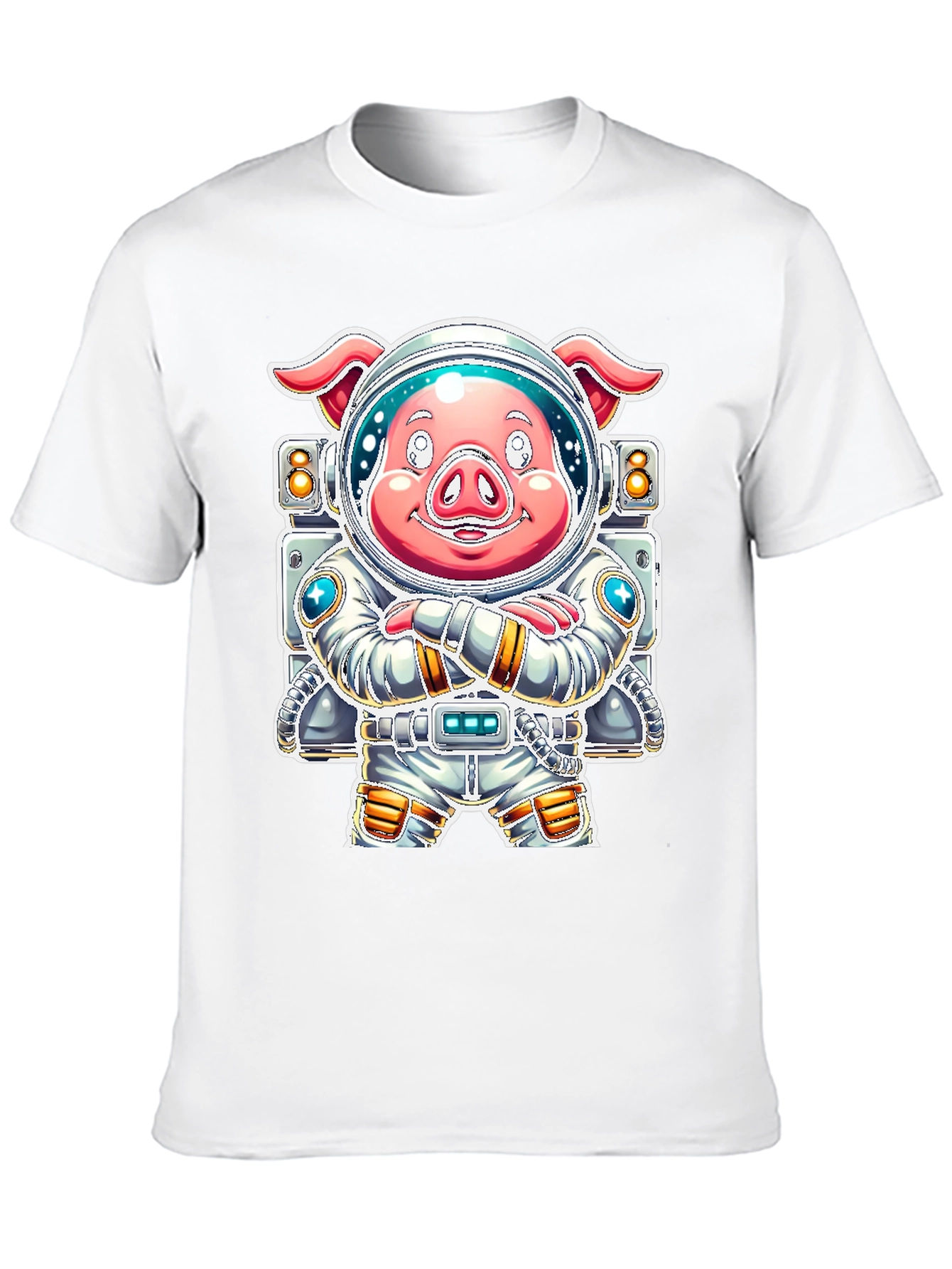 Astronaut Pig Graphic Tee - Space Adventure!