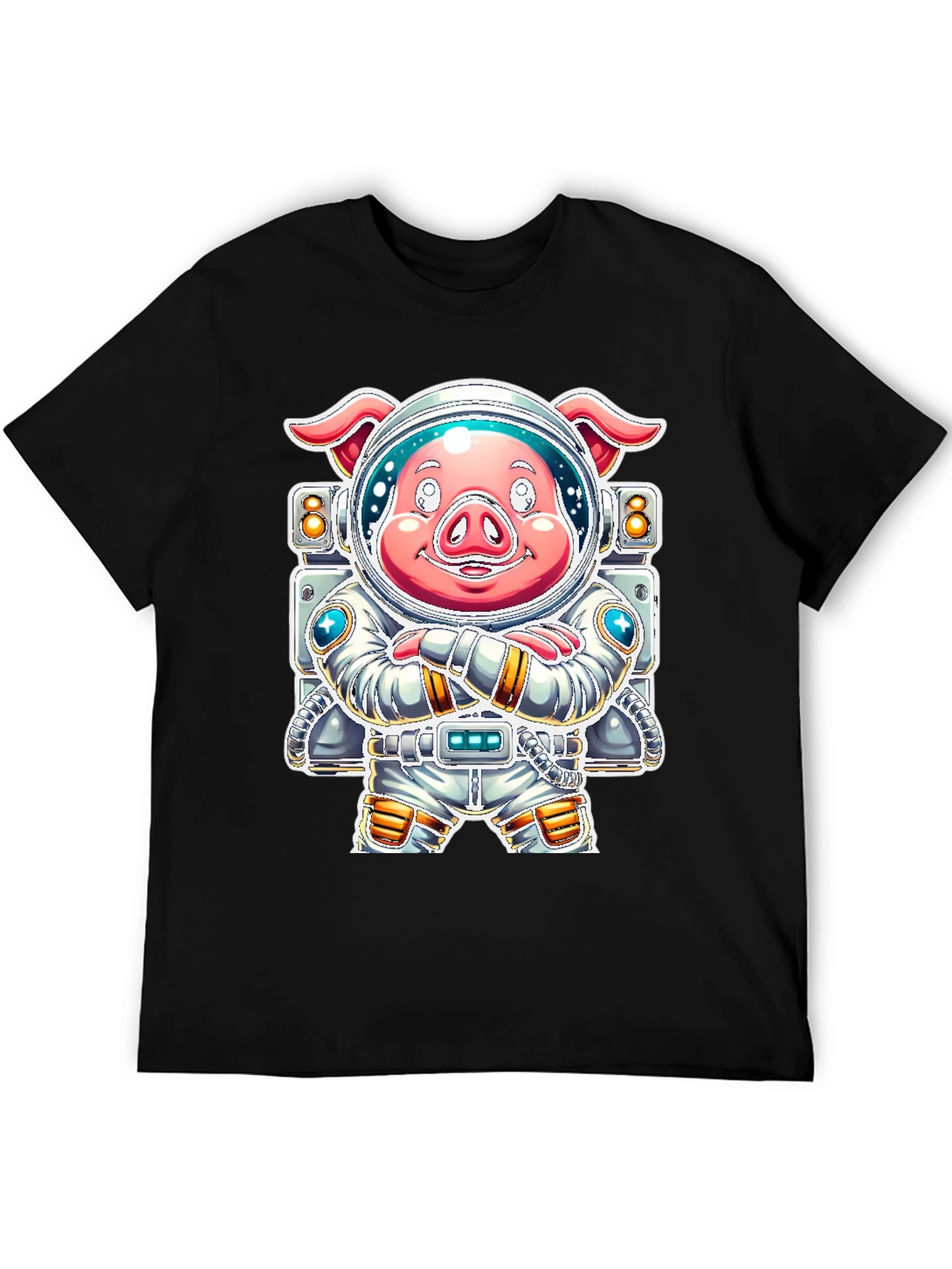 Astronaut Pig Graphic Tee - Space Adventure!
