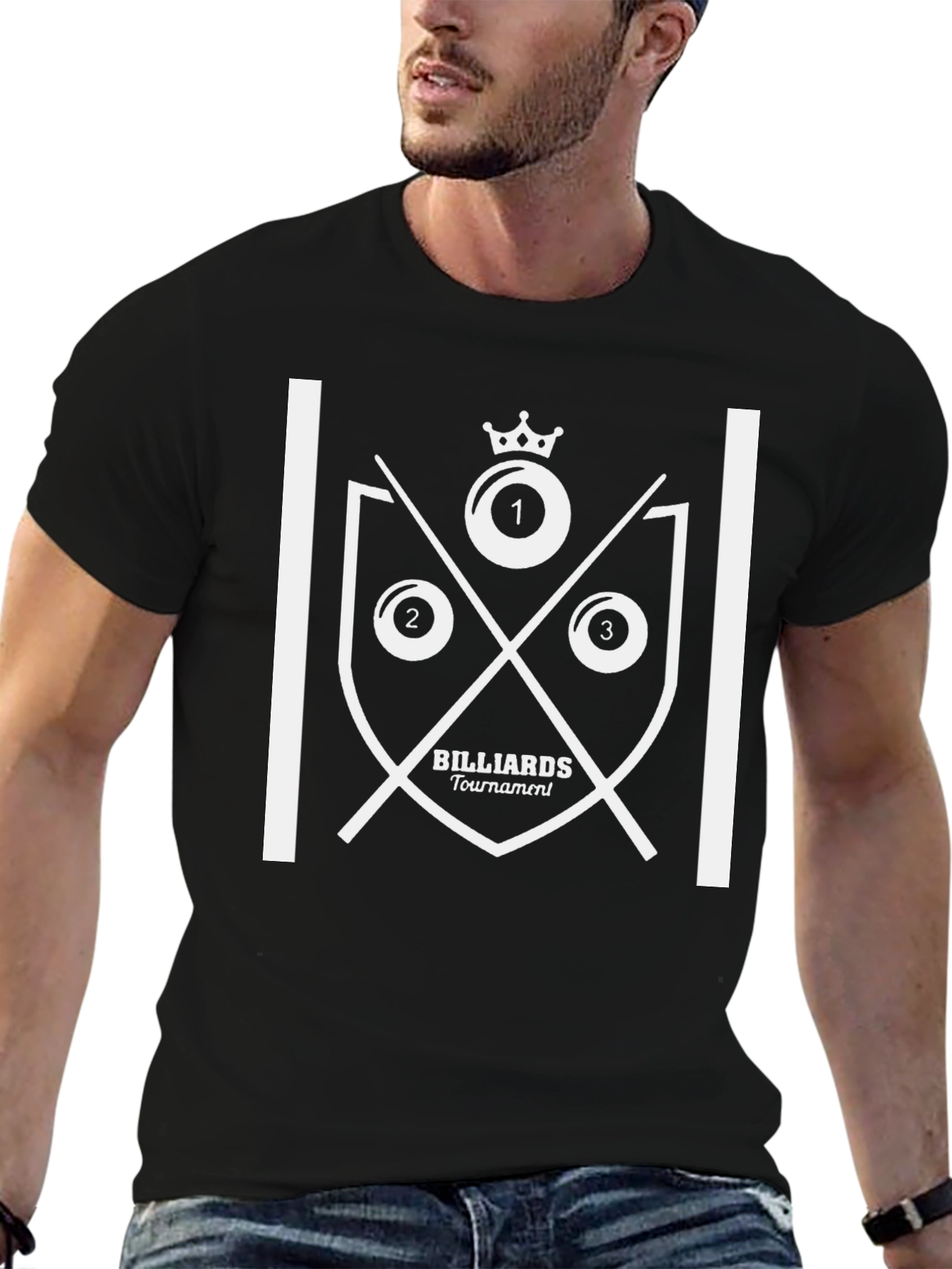 Billiards Tournament Graphic Tee - Stylish Pool Player T-Shirt