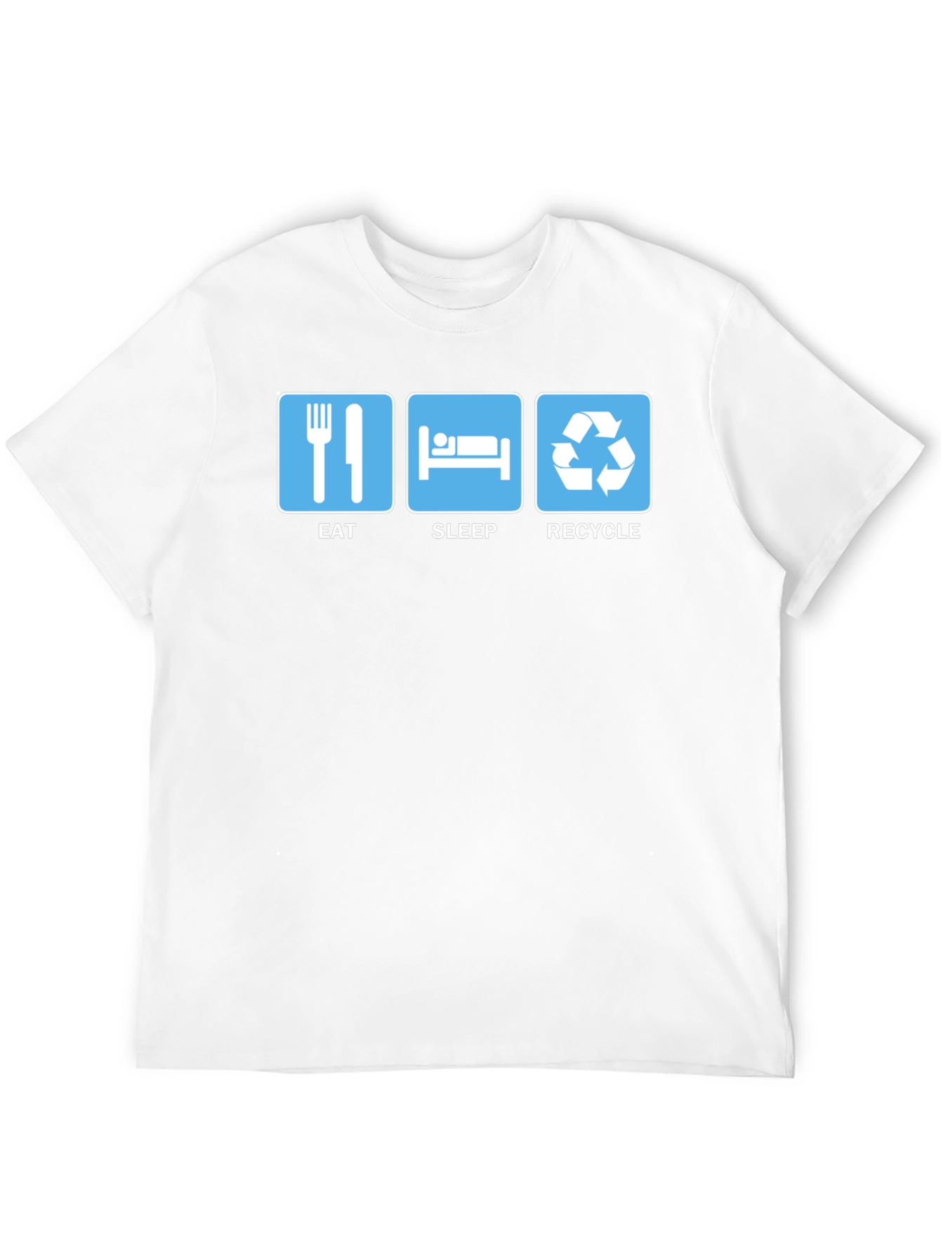 Eat Sleep Recycle T-Shirt Eco-Friendly Humor Tee