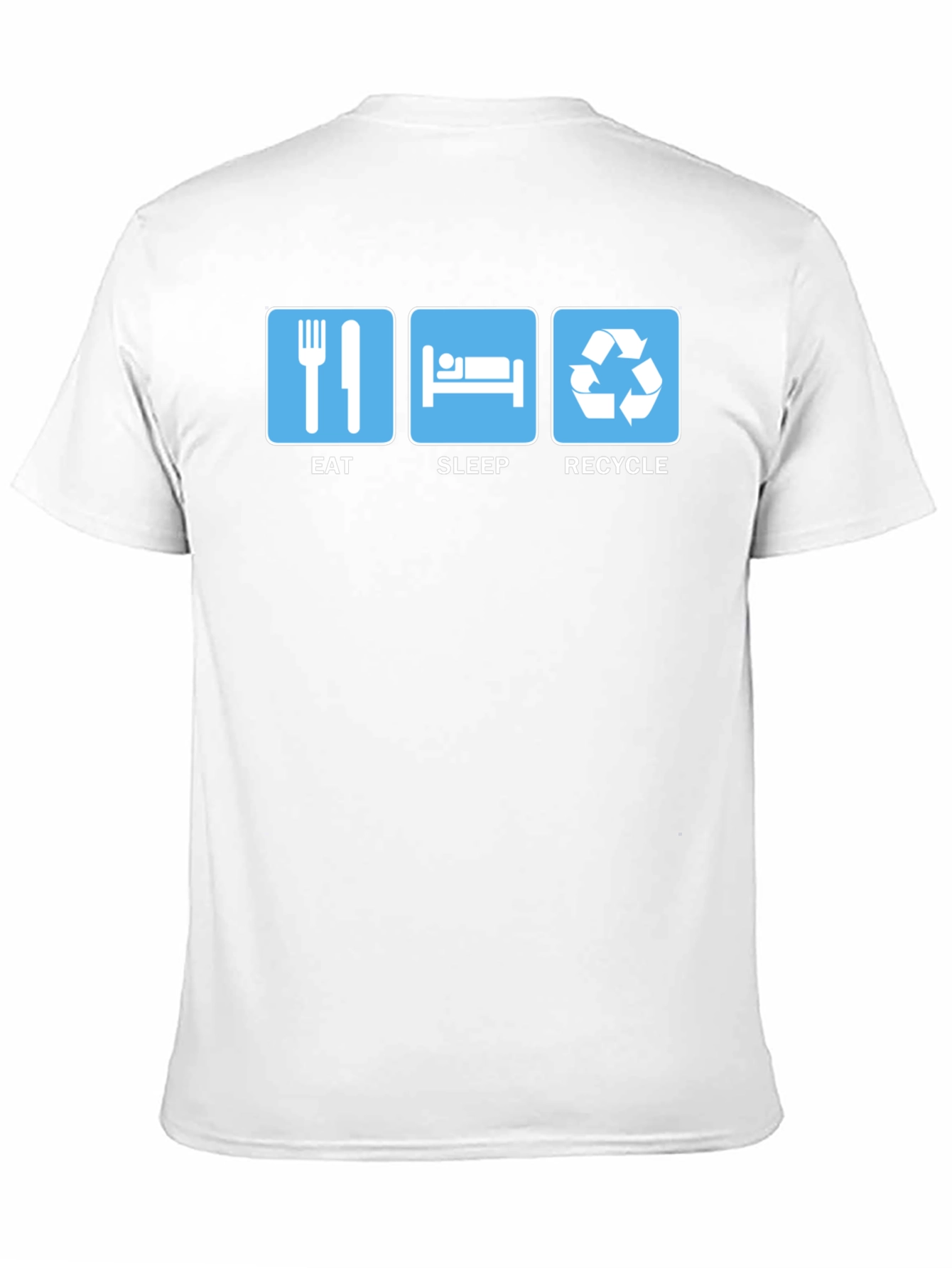 Eat Sleep Recycle T-Shirt Eco-Friendly Humor Tee