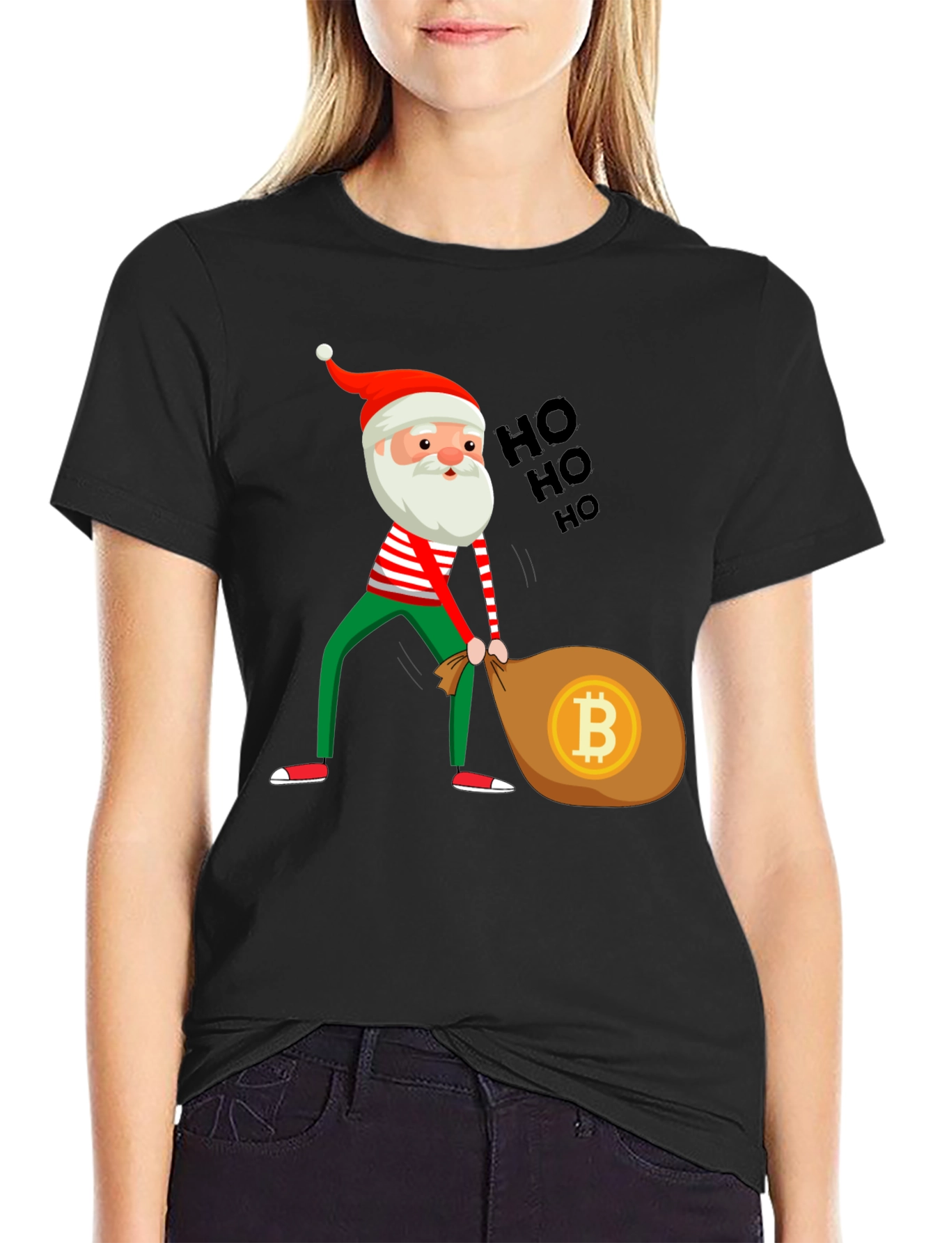 Bitcoin Santa T-Shirt - Crypto Christmas