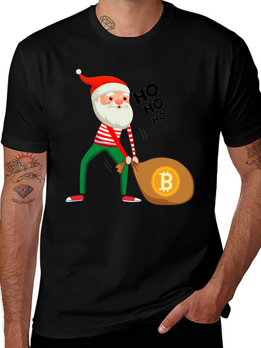 Bitcoin Santa T-Shirt - Crypto Christmas