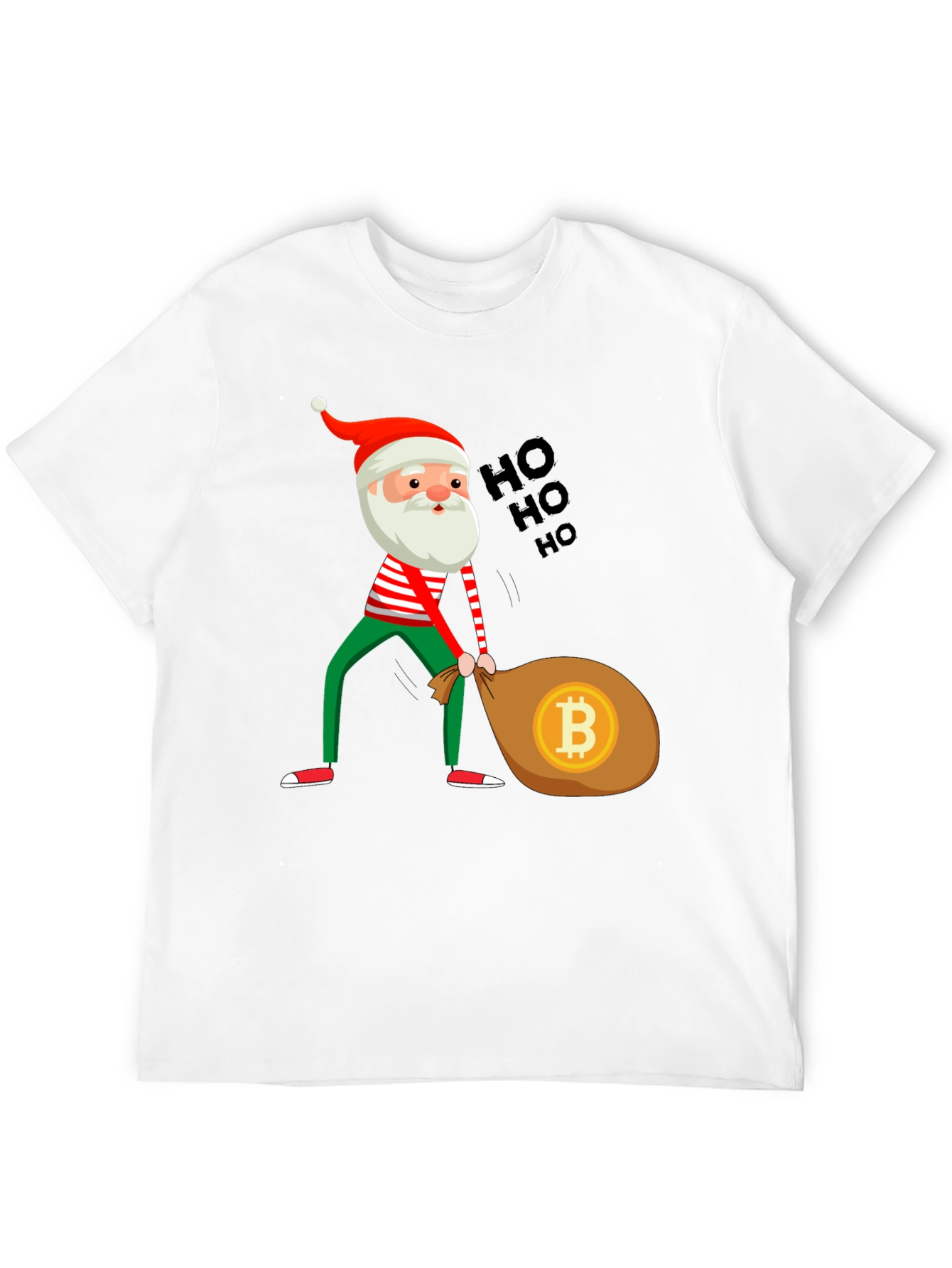 Bitcoin Santa T-Shirt - Crypto Christmas